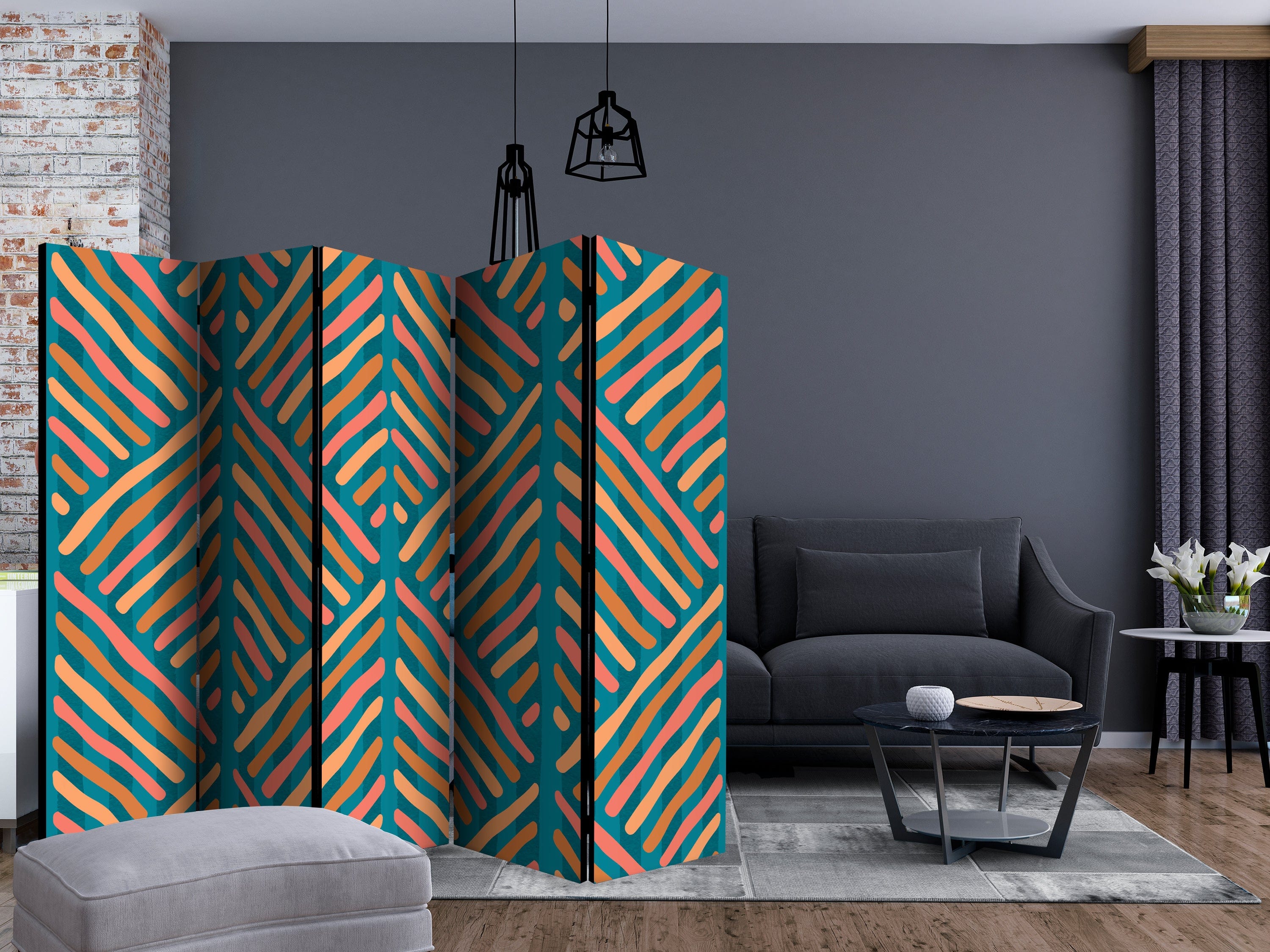 Aizslietnis 5-daļīgs - Etniskā kompozīcija (225x172cm) 225x172 cm Home Trends