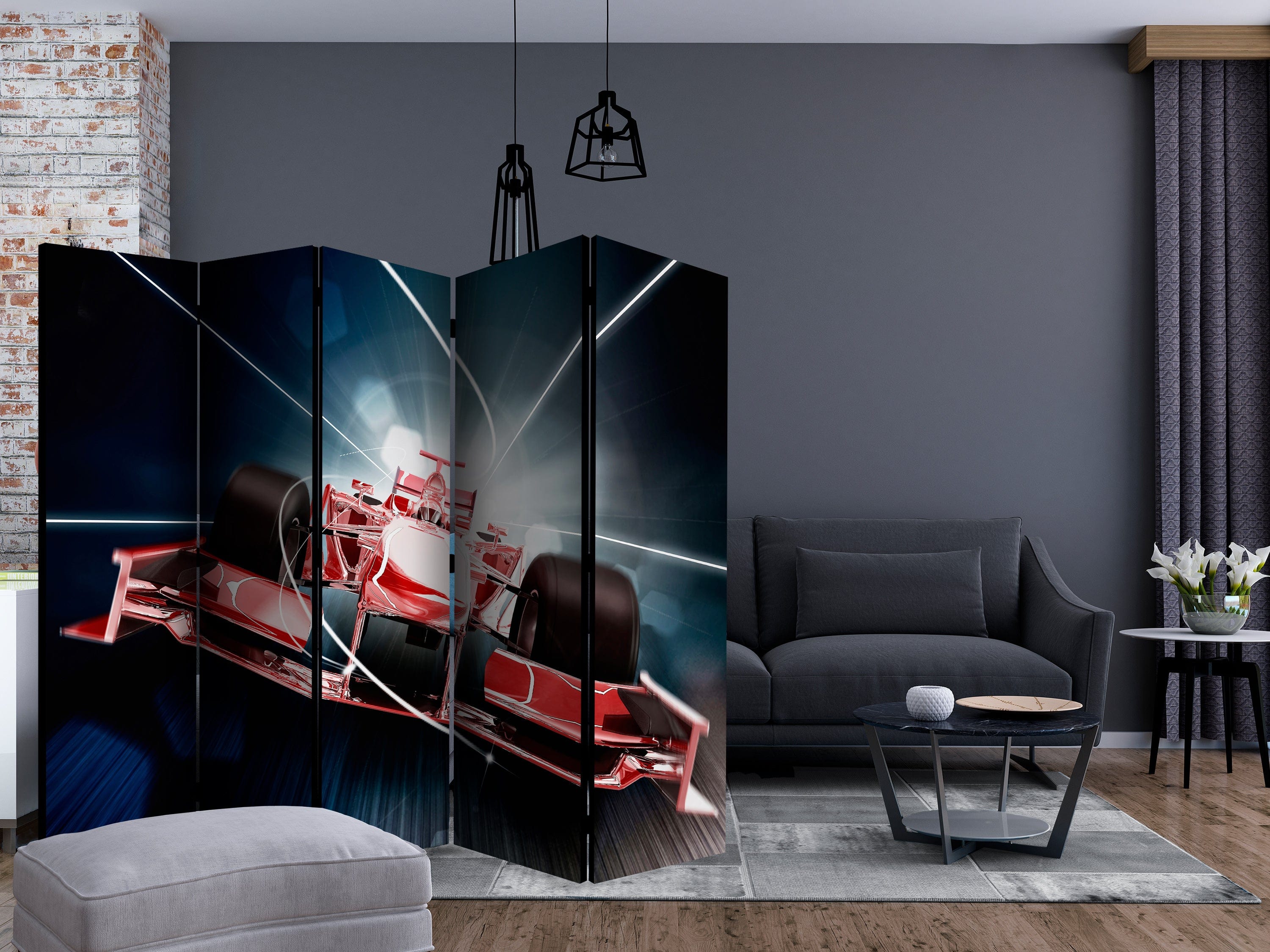 Aizslietnis 5-daļīgs - Formula 1 ātrums un dinamika (225x172cm) 225x172 cm Home Trends