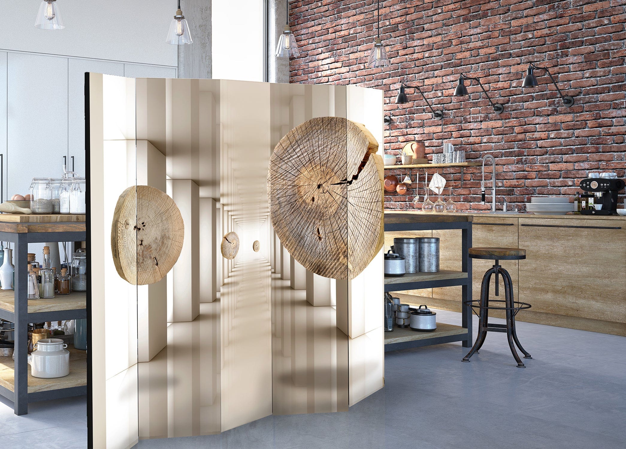 Aizslietnis 5-daļīgs - Futūristisks mežs (225x172cm) 225x172 cm Home Trends