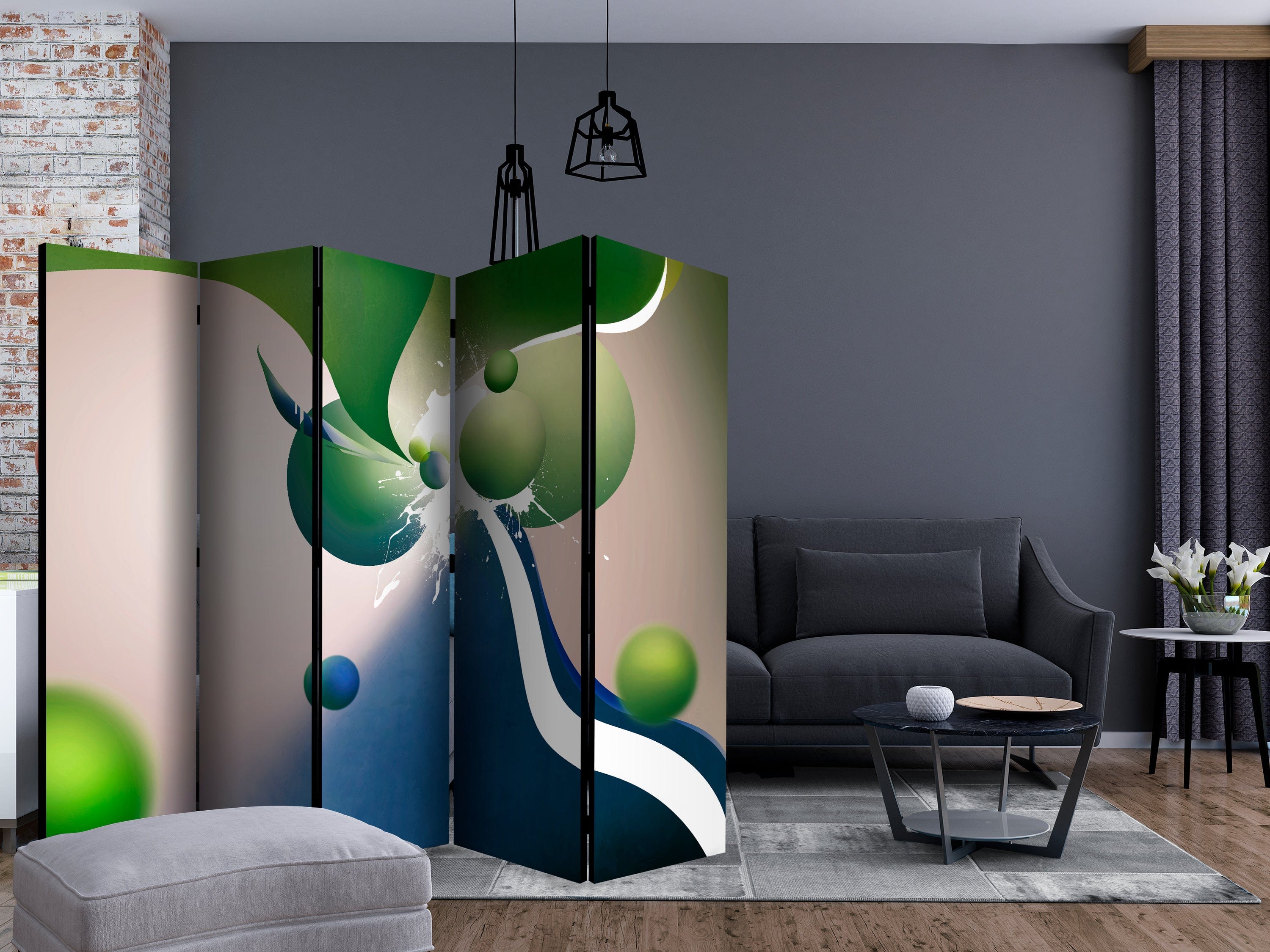 Aizslietnis 5-daļīgs - Ģeometriskā eksplozija (225x172cm) 225x172 cm Home Trends