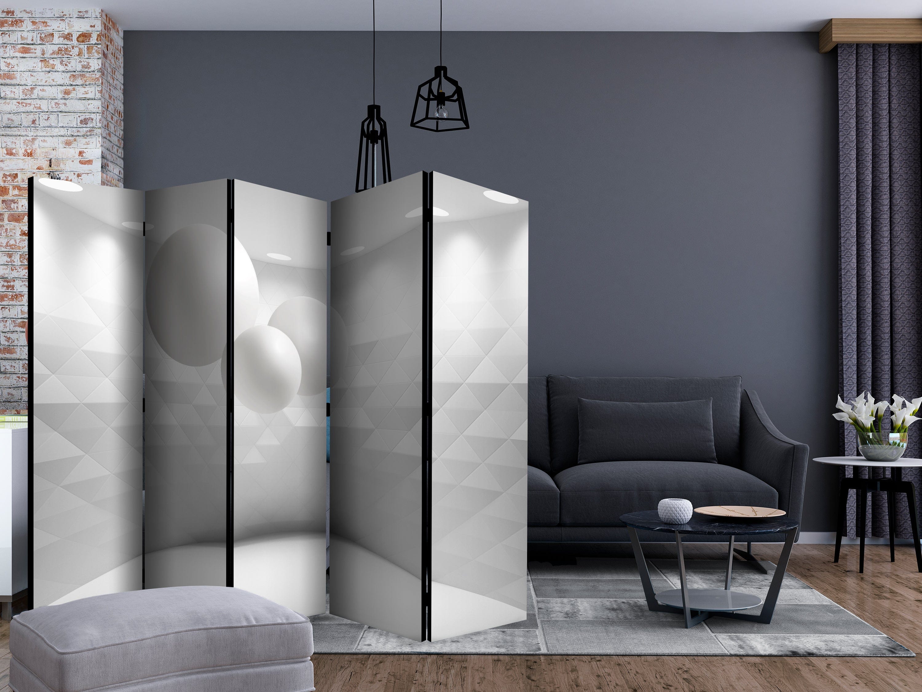 Aizslietnis 5-daļīgs - Ģeometriskā istaba (225x172cm) 225x172 cm Home Trends