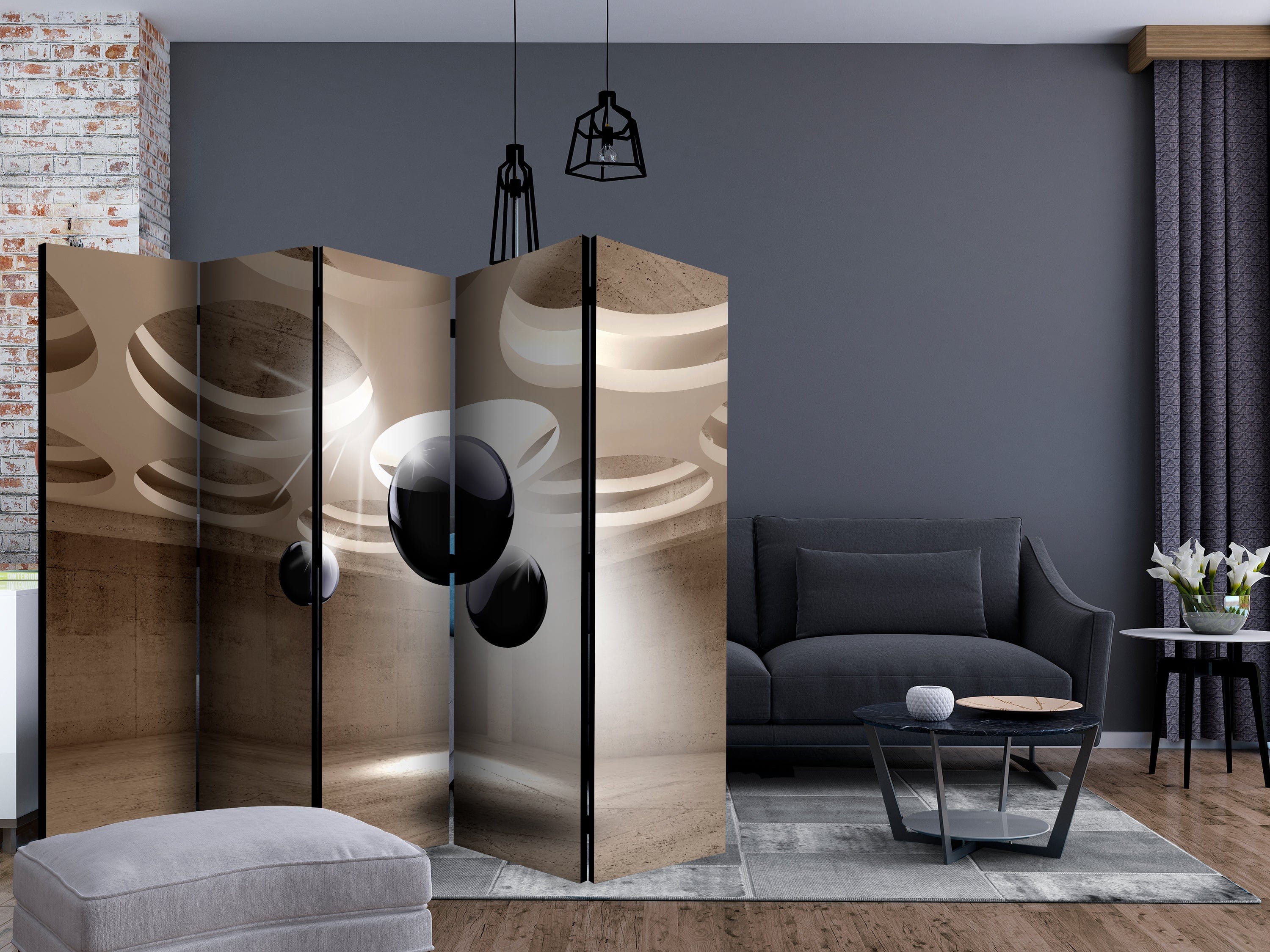 Aizslietnis 5-daļīgs - Ģeometriskais atspīdums (225x172cm) 225x172 cm Home Trends