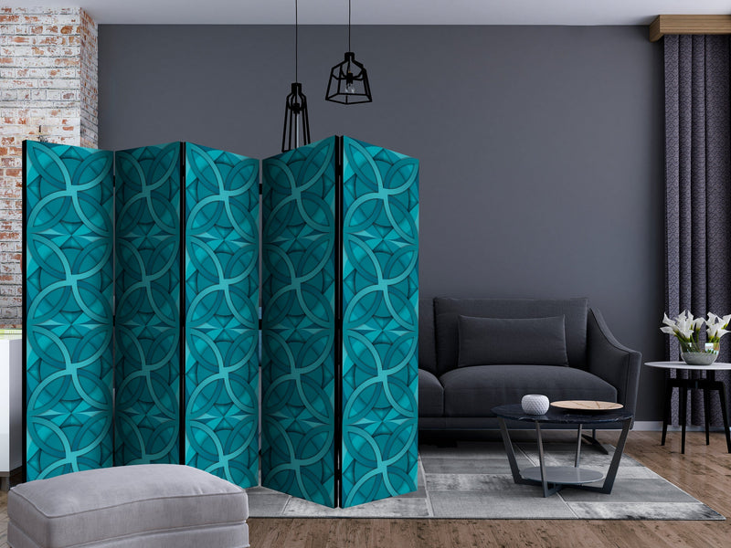 Aizslietnis 5-daļīgs - Ģeometriskais tirkīzs (225x172cm) 225x172 cm Home Trends