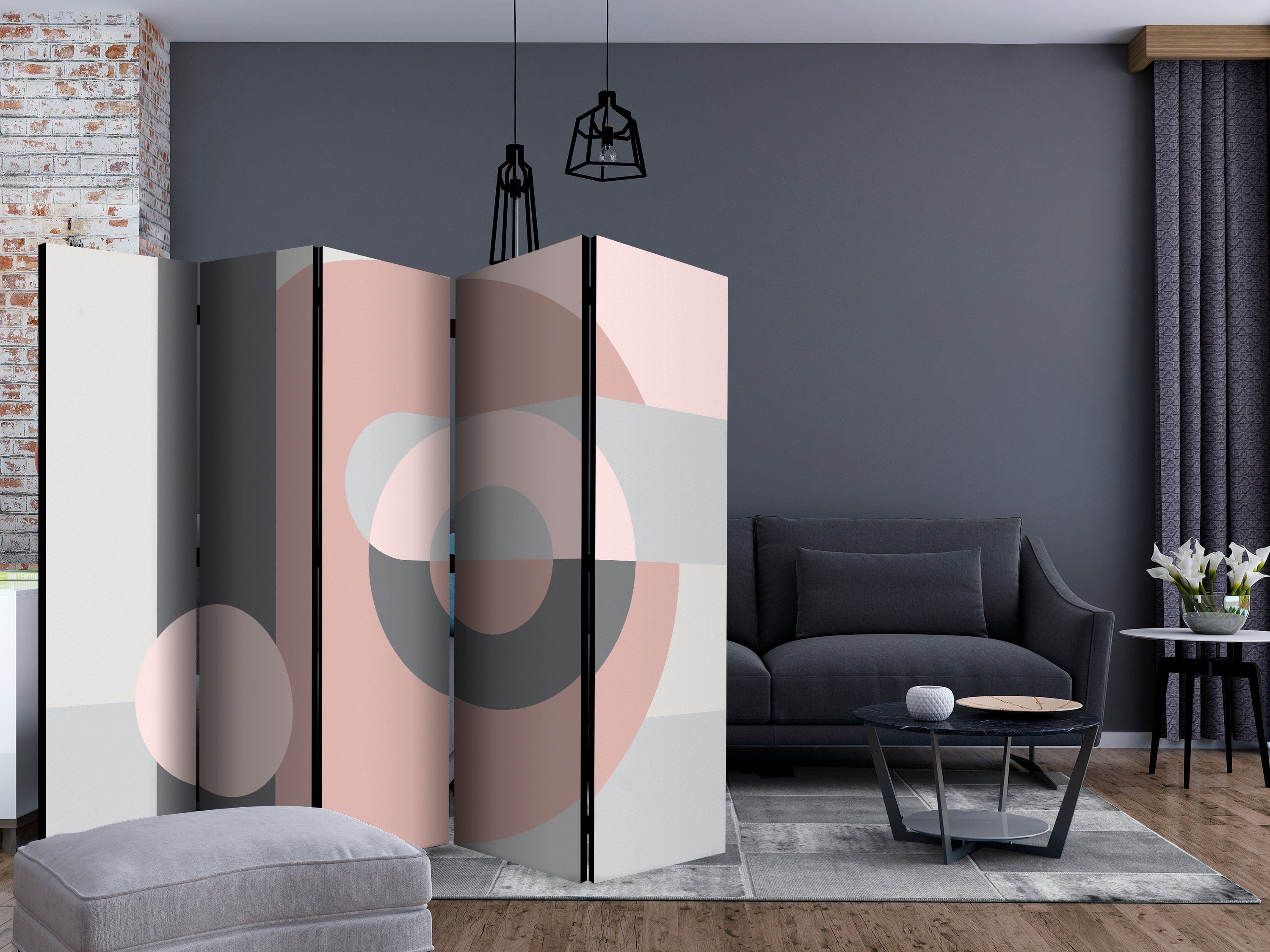 Aizslietnis 5-daļīgs - Ģeometriskais vainags (rozā) (225x172cm) 225x172 cm Home Trends