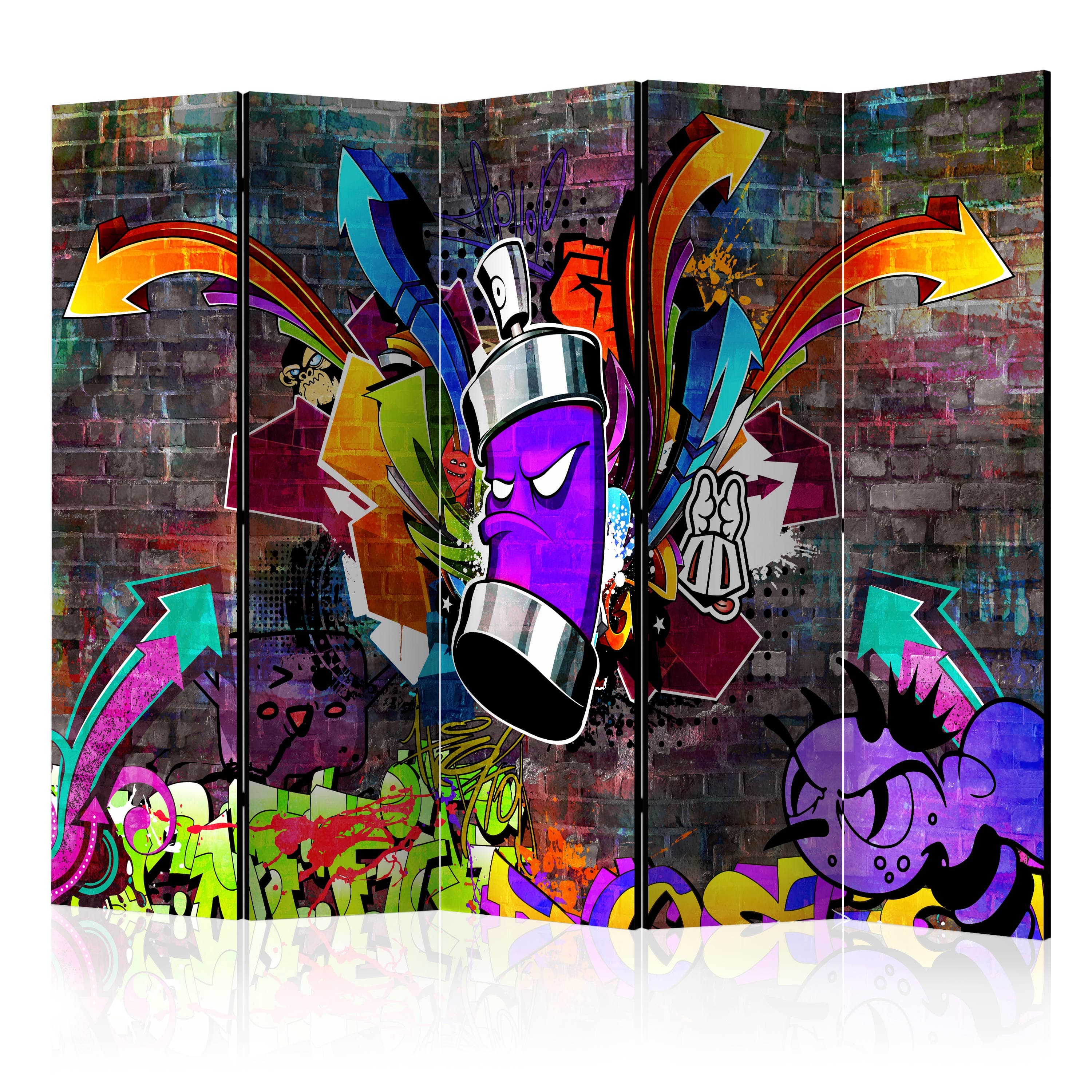 Aizslietnis 5-daļīgs - Grafiti - krāsu uzbrukums (225x172cm) 225x172 cm Home Trends