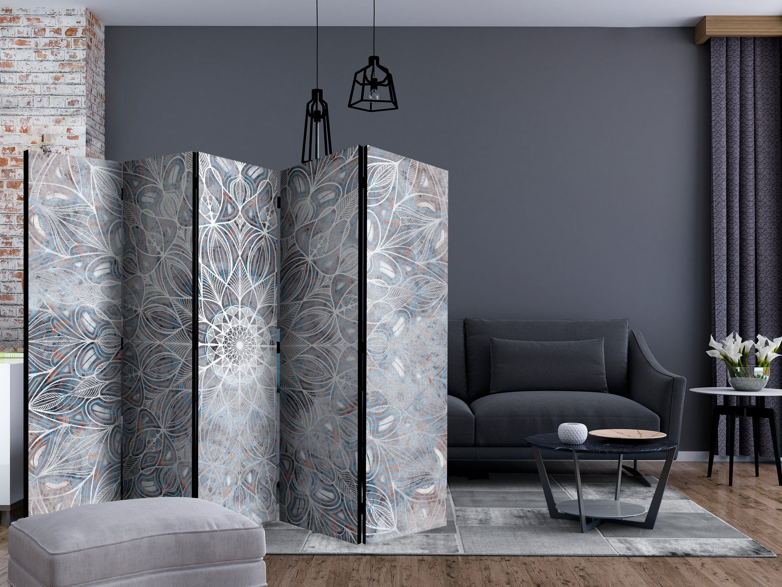 Aizslietnis 5-daļīgs - Izplūduša mandala (225x172cm) 225x172 cm Home Trends