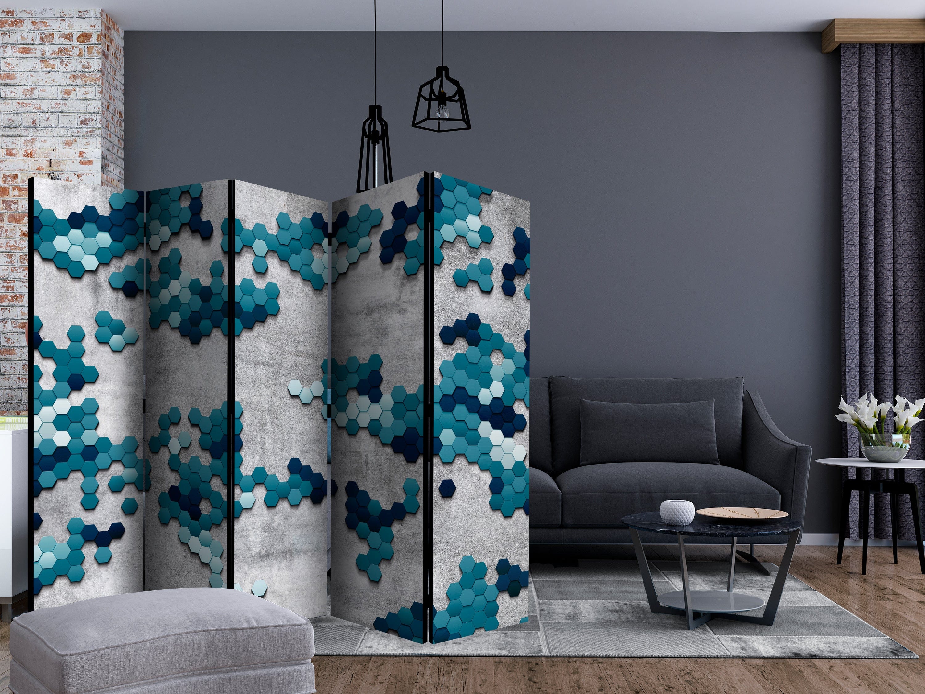 Aizslietnis 5-daļīgs - Jūras puzle (225x172cm) 225x172 cm Home Trends