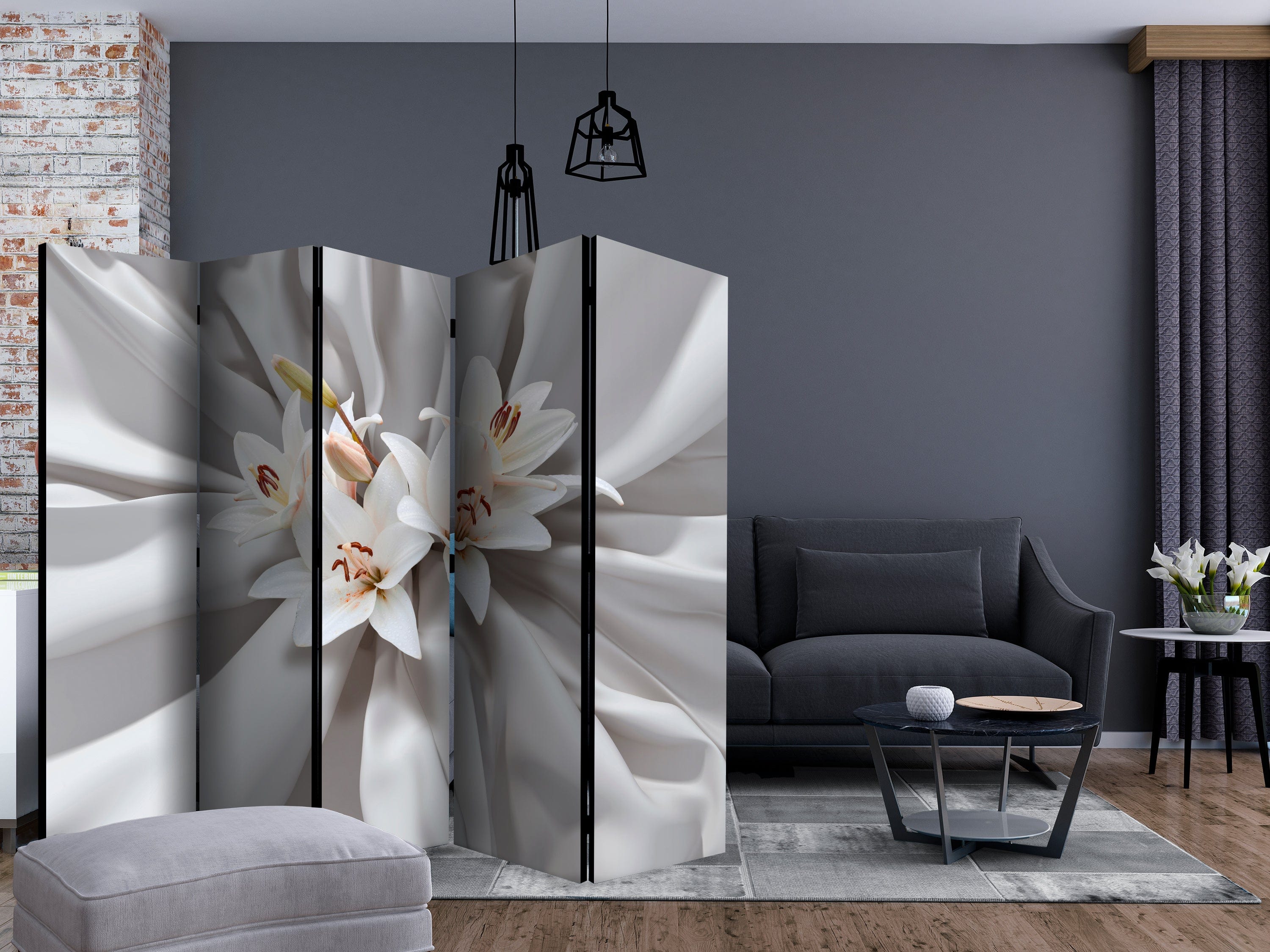 Aizslietnis 5-daļīgs - Jutekliskas lilijas (225x172cm) 225x172 cm Home Trends
