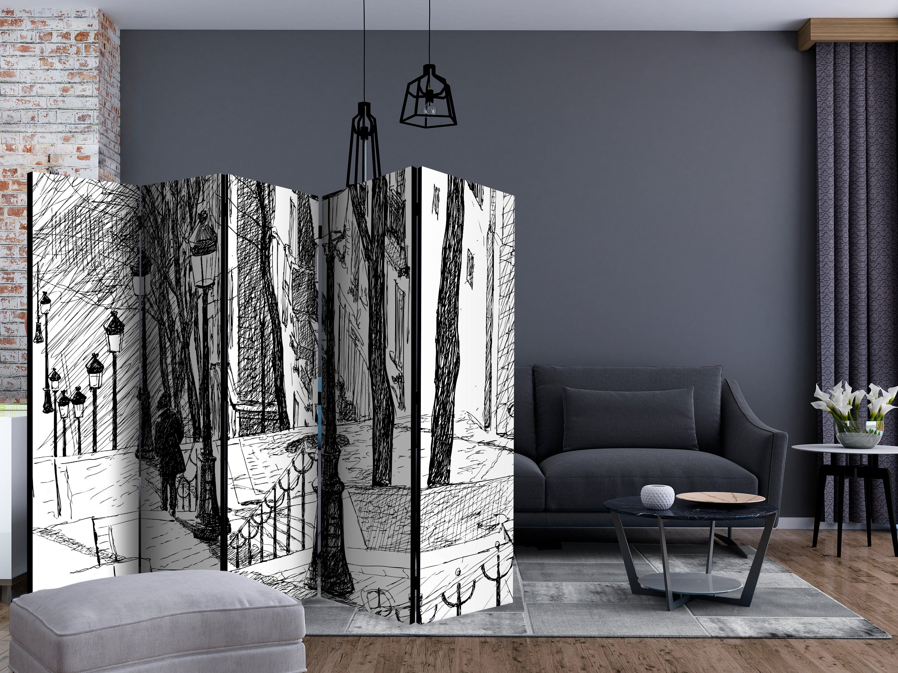 Aizslietnis 5-daļīgs - Kāpnes - Monmartrs (225x172cm) 225x172 cm Home Trends