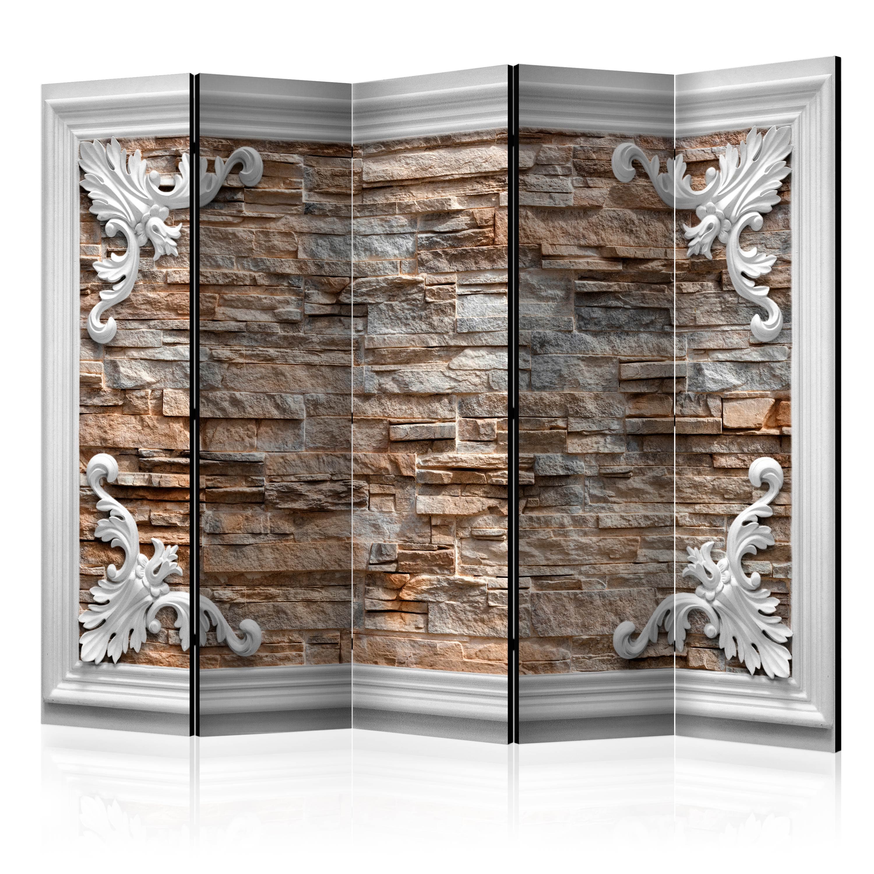 Aizslietnis 5-daļīgs - Ķieģeļi rāmī (brūns) (225x172cm) 225x172 cm Home Trends