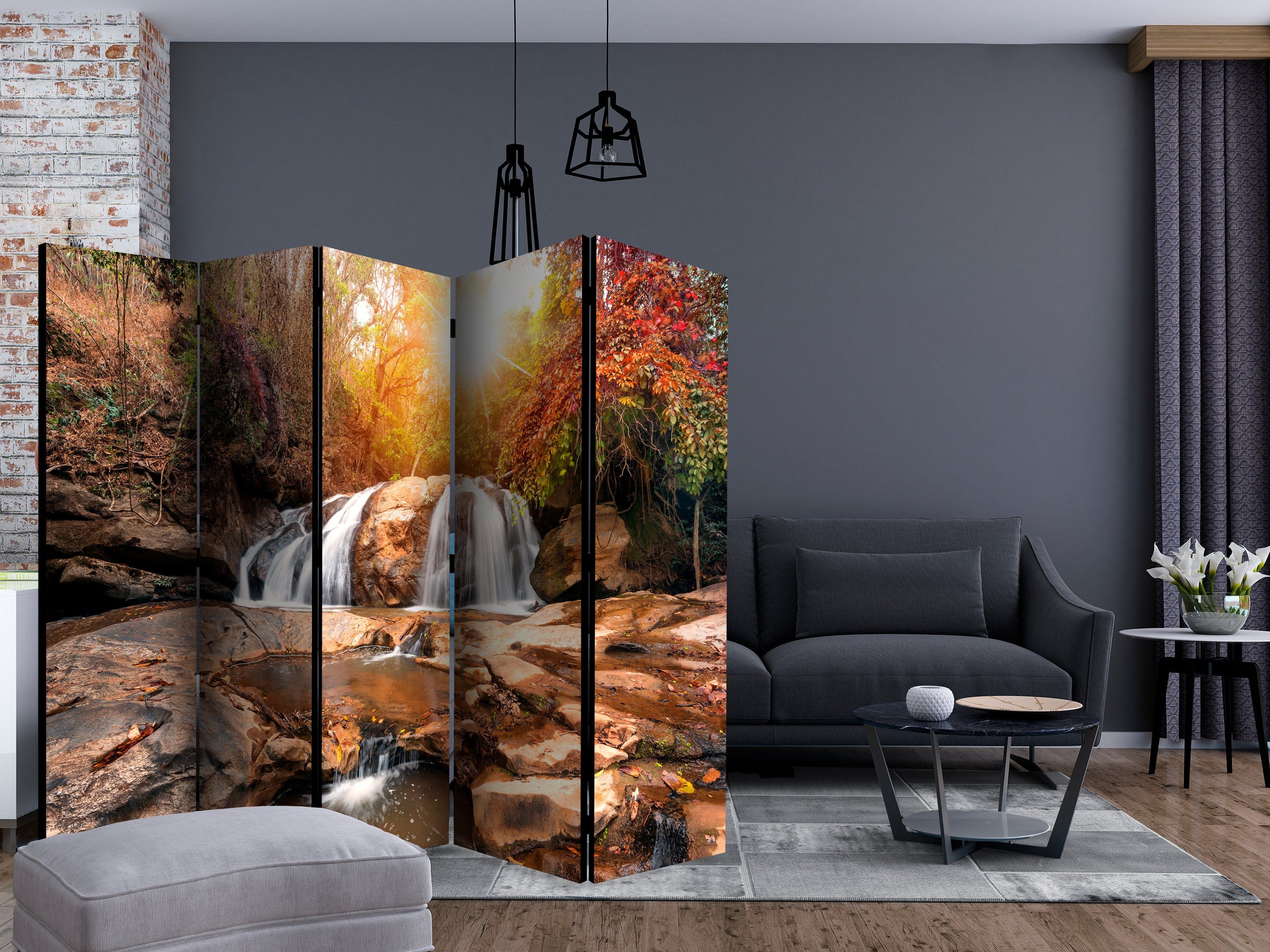 Aizslietnis 5-daļīgs - Kluss ūdenskritums (225x172cm) 225x172 cm Home Trends