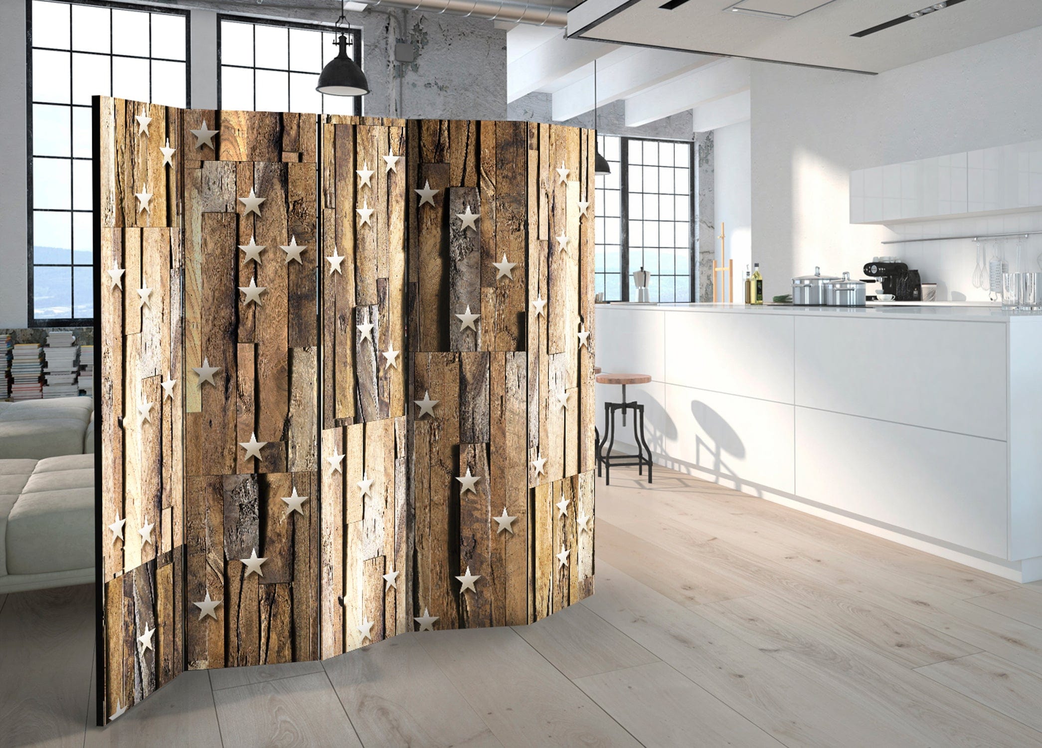 Aizslietnis 5-daļīgs - Koka zvaigznājs (225x172cm) 225x172 cm Home Trends