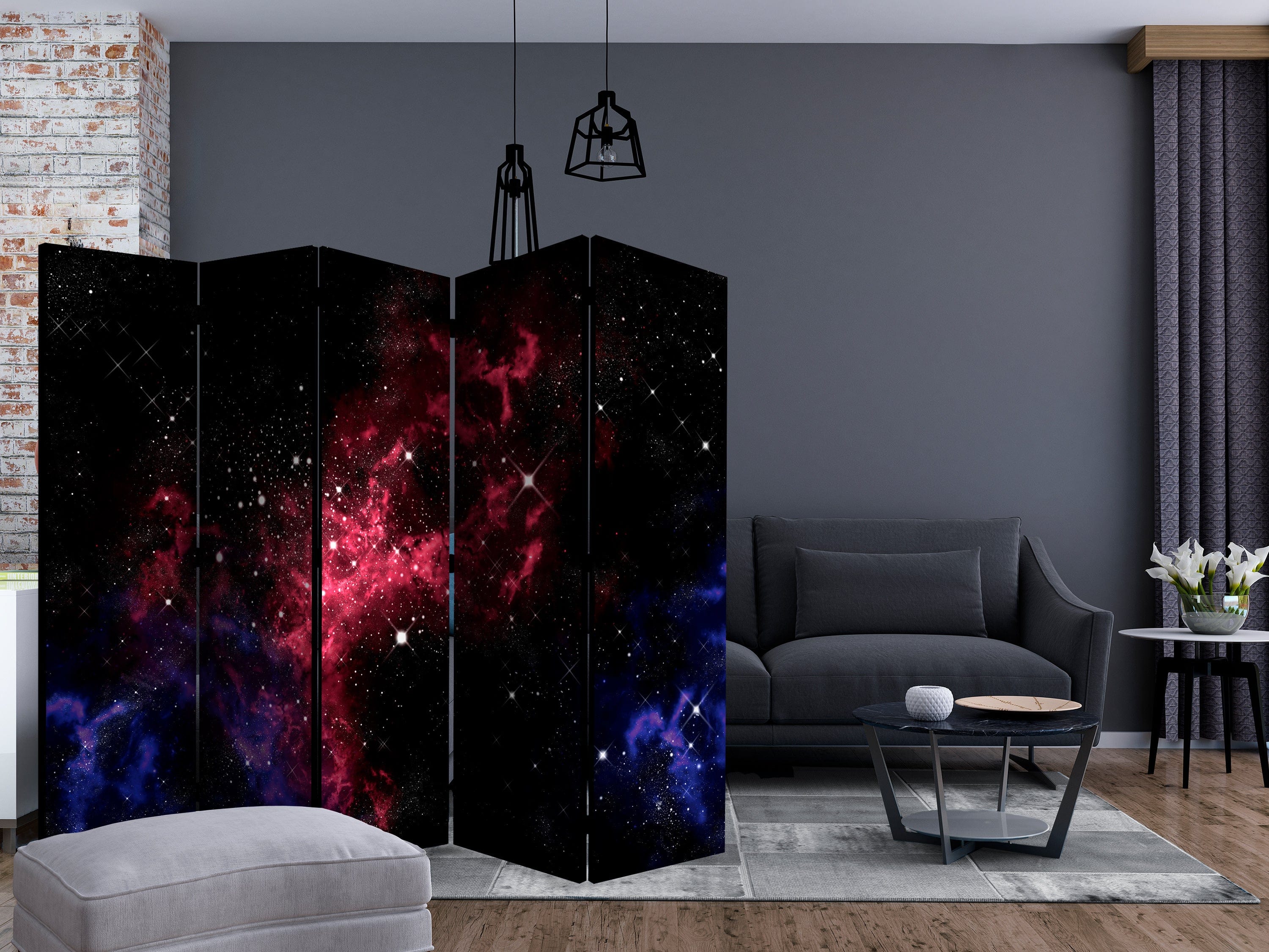 Aizslietnis 5-daļīgs - Kosmoss - zvaigznes (225x172cm) 225x172 cm Home Trends