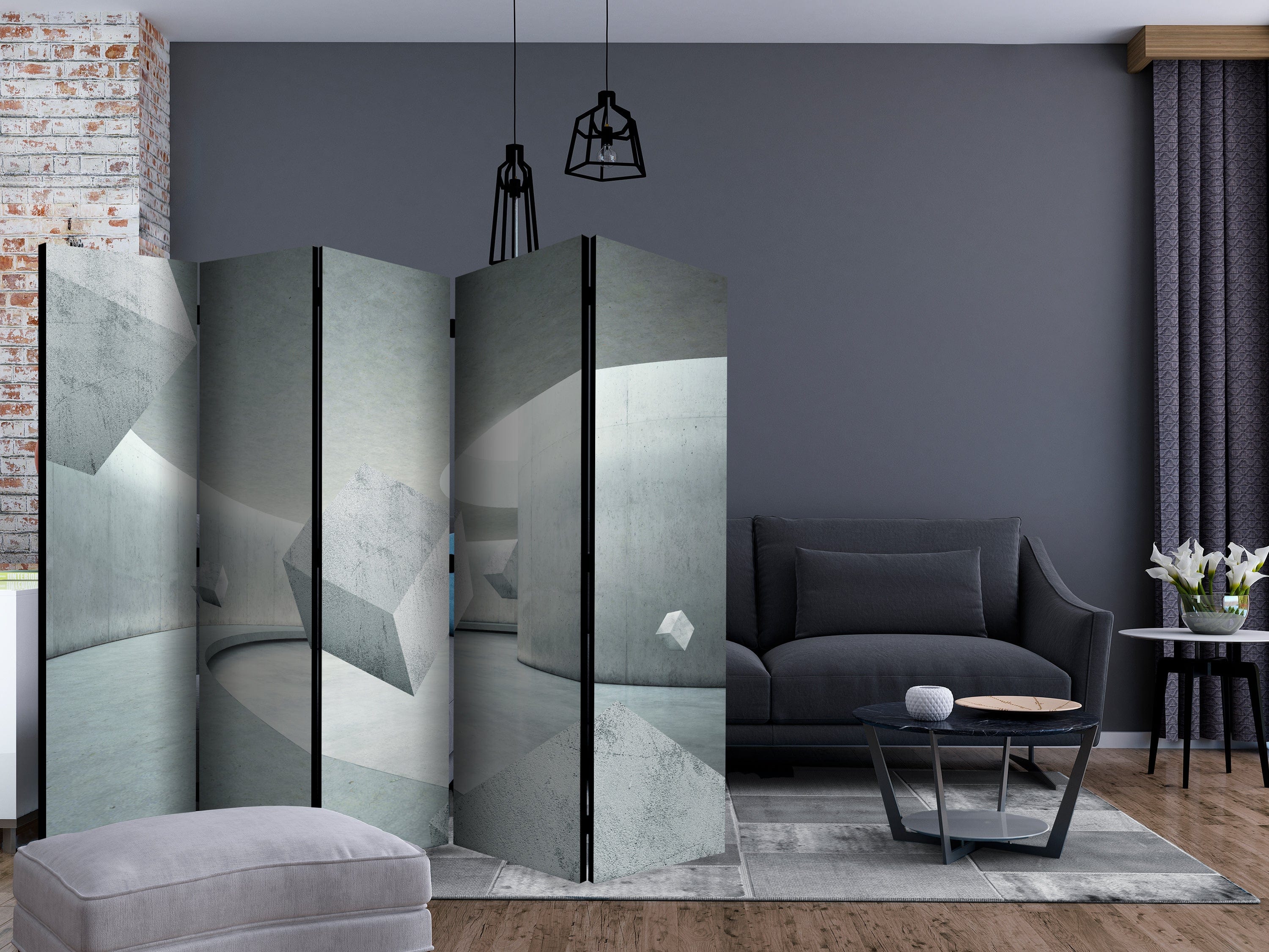 Aizslietnis 5-daļīgs - Kuba ģeometrija (225x172cm) 225x172 cm Home Trends