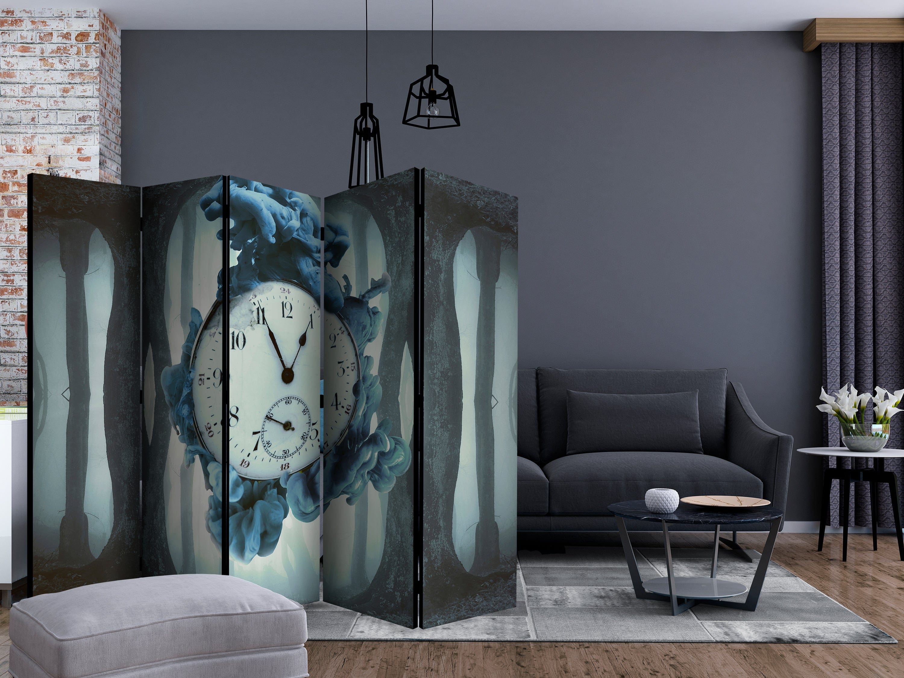 Aizslietnis 5-daļīgs - Laika sirreālisms (225x172cm) 225x172 cm Home Trends