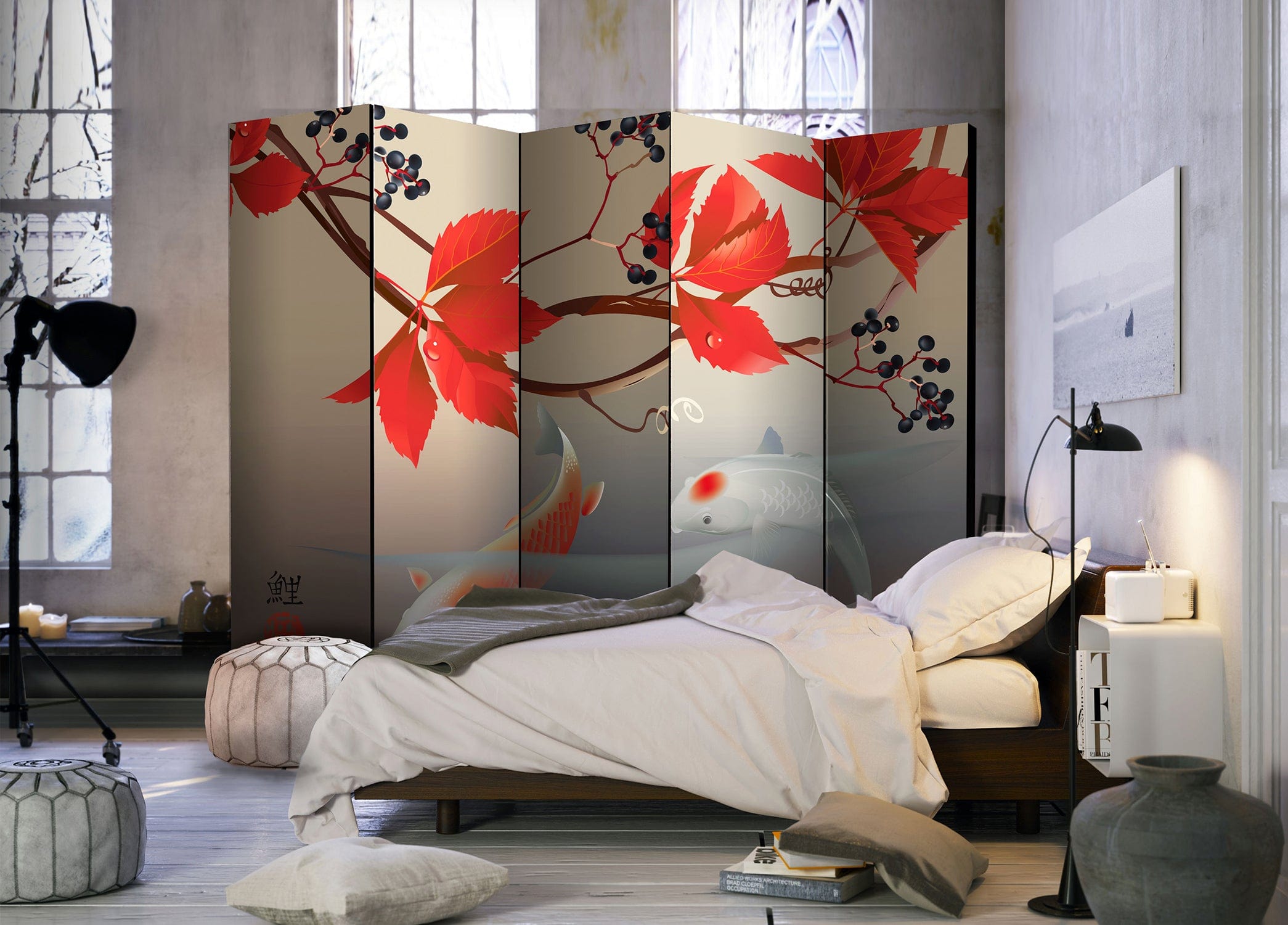 Aizslietnis 5-daļīgs - Laimīgās zivis (225x172cm) 225x172 cm Home Trends