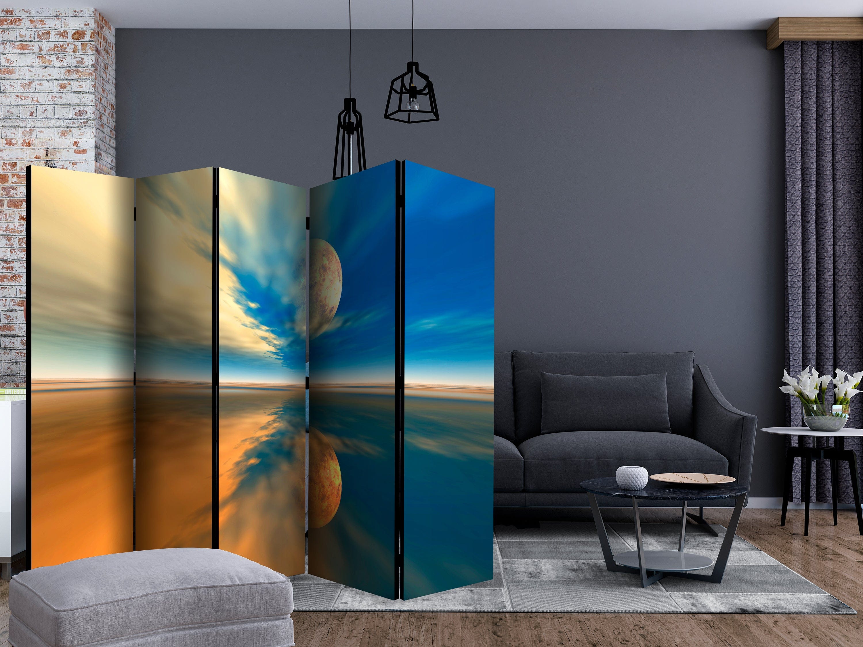 Aizslietnis 5-daļīgs - Lidojums uz Mēness (225x172cm) 225x172 cm Home Trends