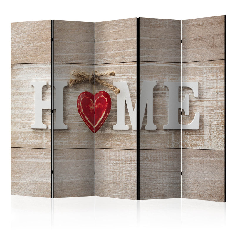 Aizslietnis 5-daļīgs - Mājas un sarkanā sirds (225x172cm) 225x172 cm Home Trends
