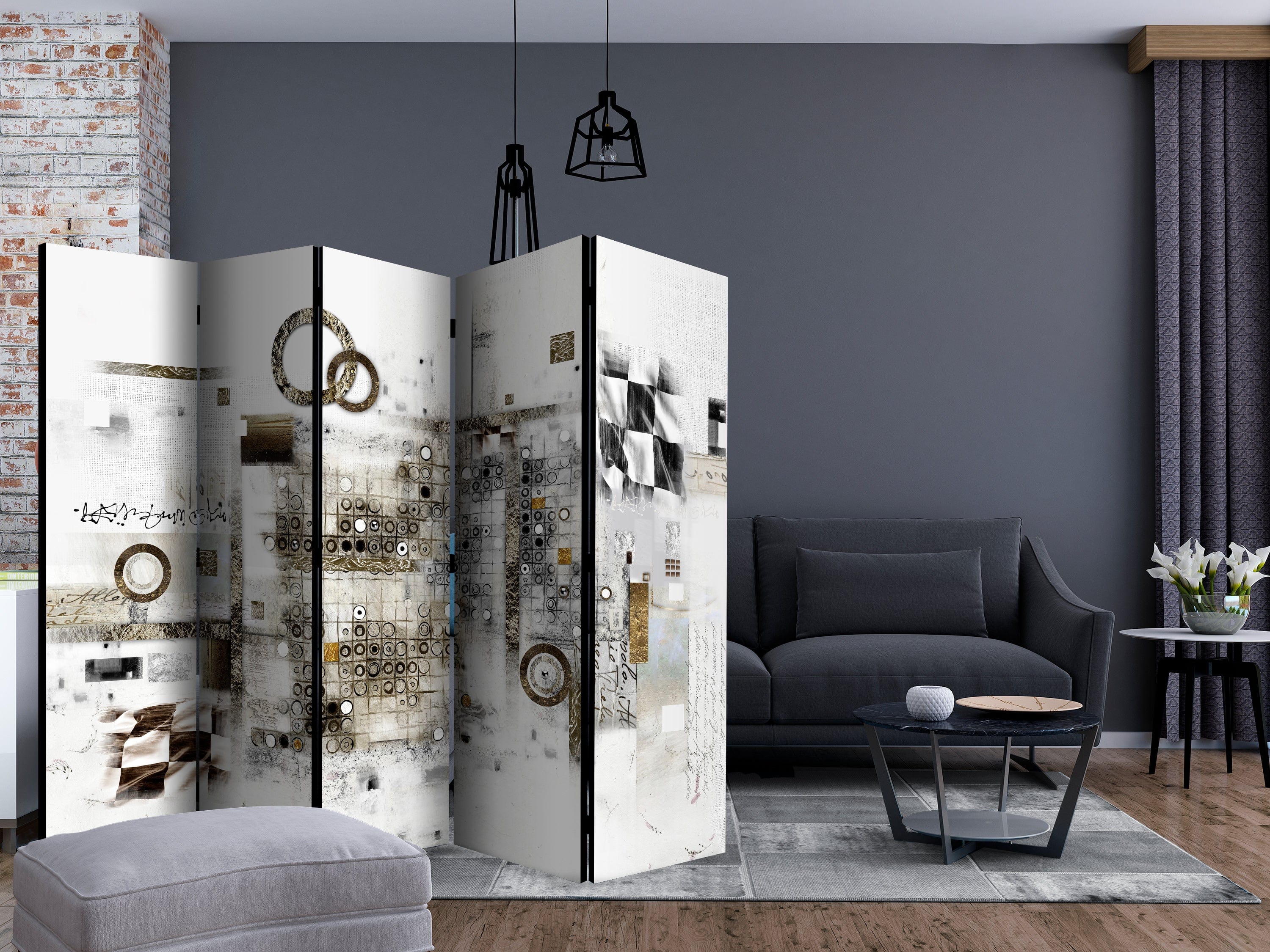 Aizslietnis 5-daļīgs - Mākslinieciskā mīkla (225x172cm) 225x172 cm Home Trends