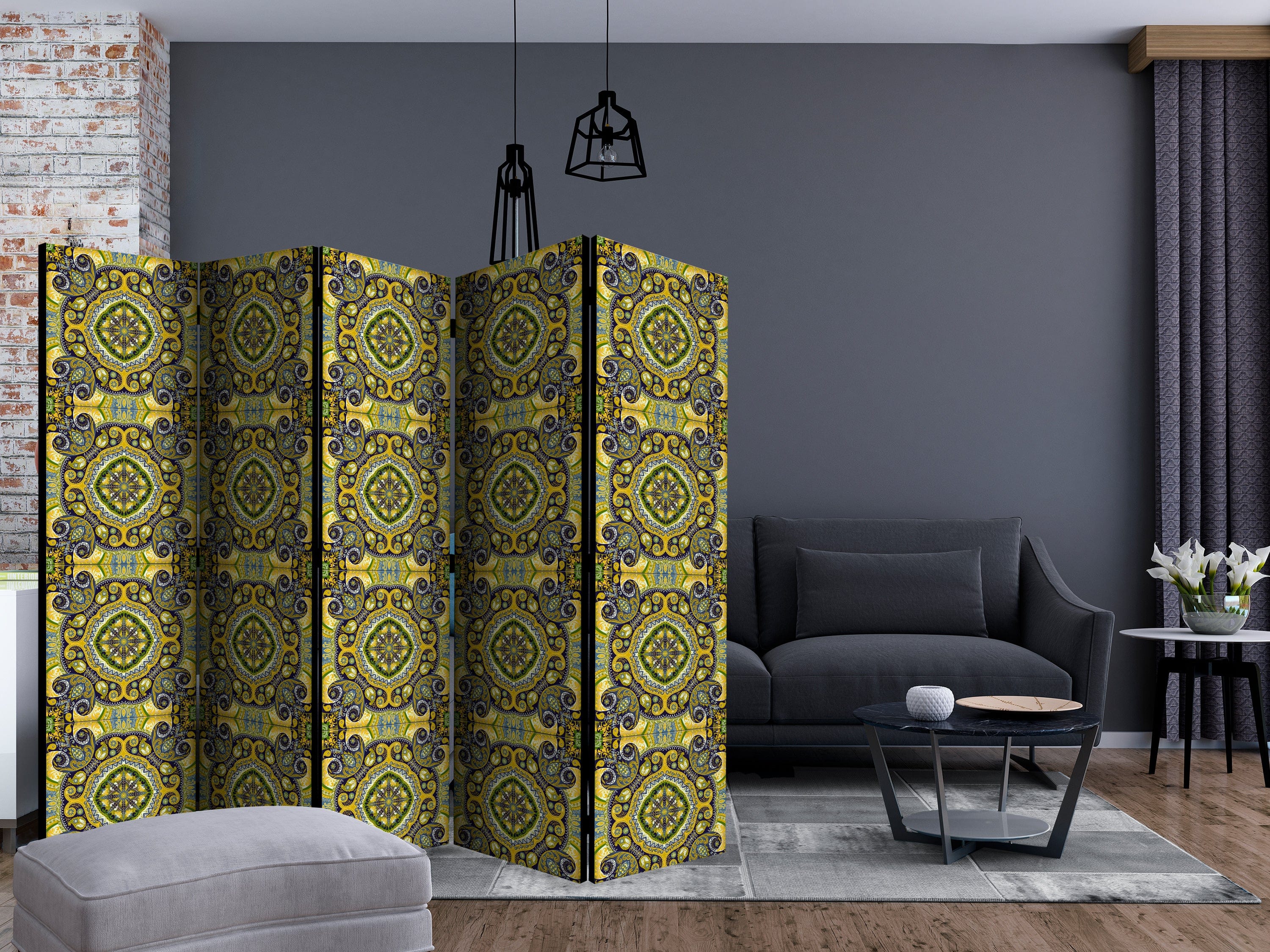 Aizslietnis 5-daļīgs - Malahīta mozaīka (225x172cm) 225x172 cm Home Trends