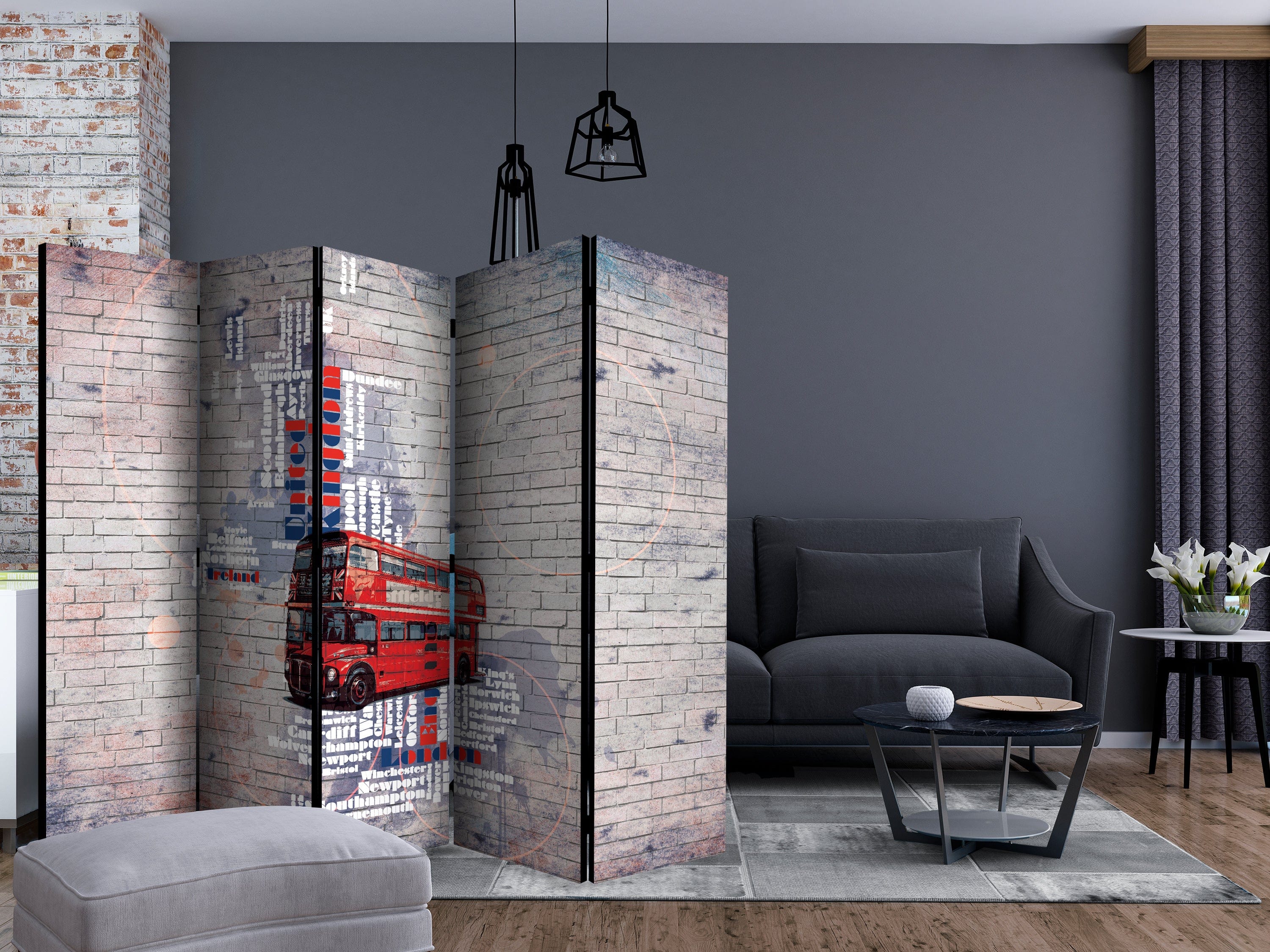 Aizslietnis 5-daļīgs - Mana Londona... (225x172cm) 225x172 cm Home Trends