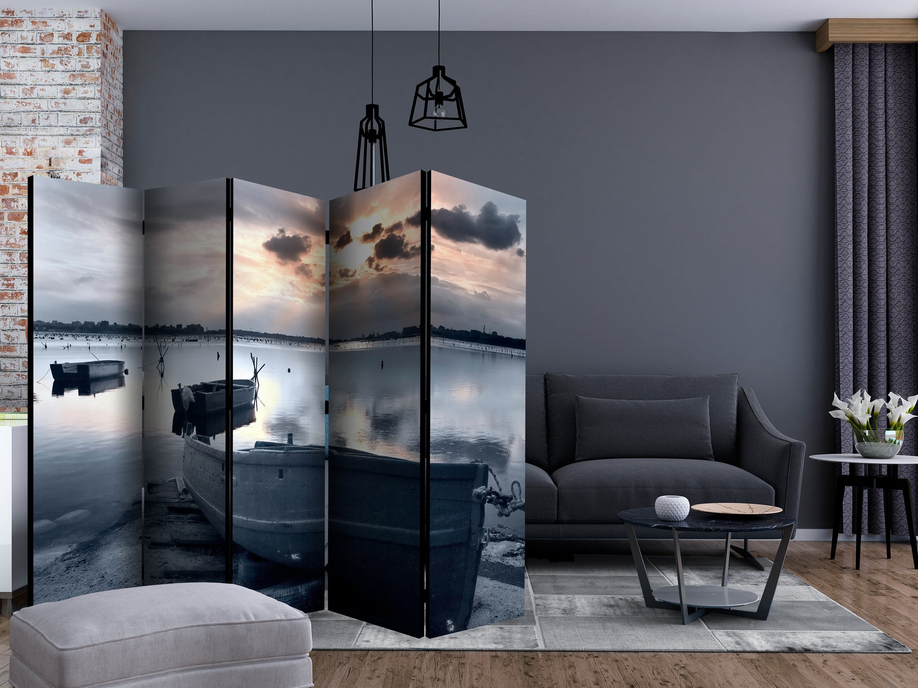Aizslietnis 5-daļīgs - Mazās laivas ostā (225x172cm) 225x172 cm Home Trends