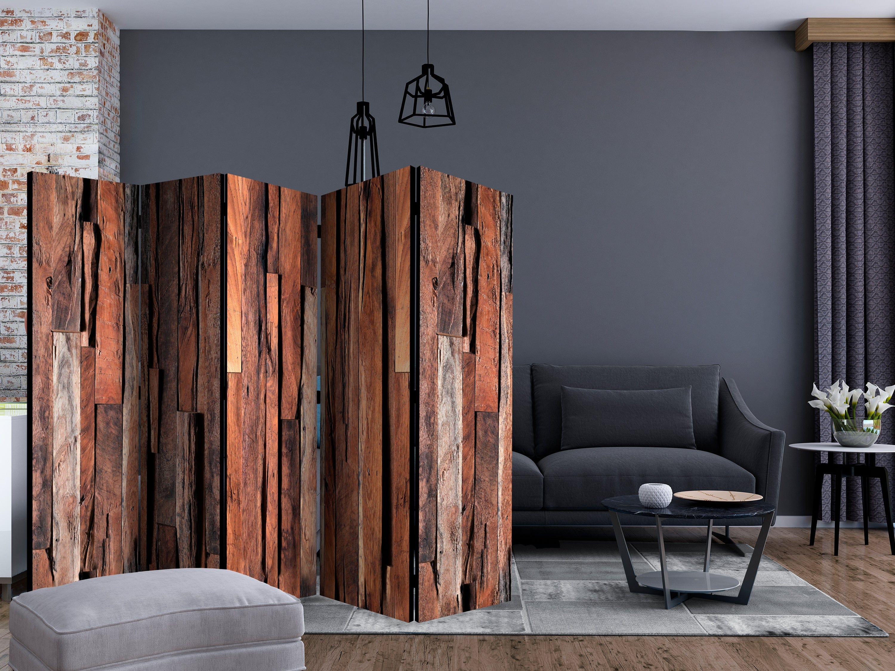 Aizslietnis 5-daļīgs - Medus dēļi (225x172cm) 225x172 cm Home Trends
