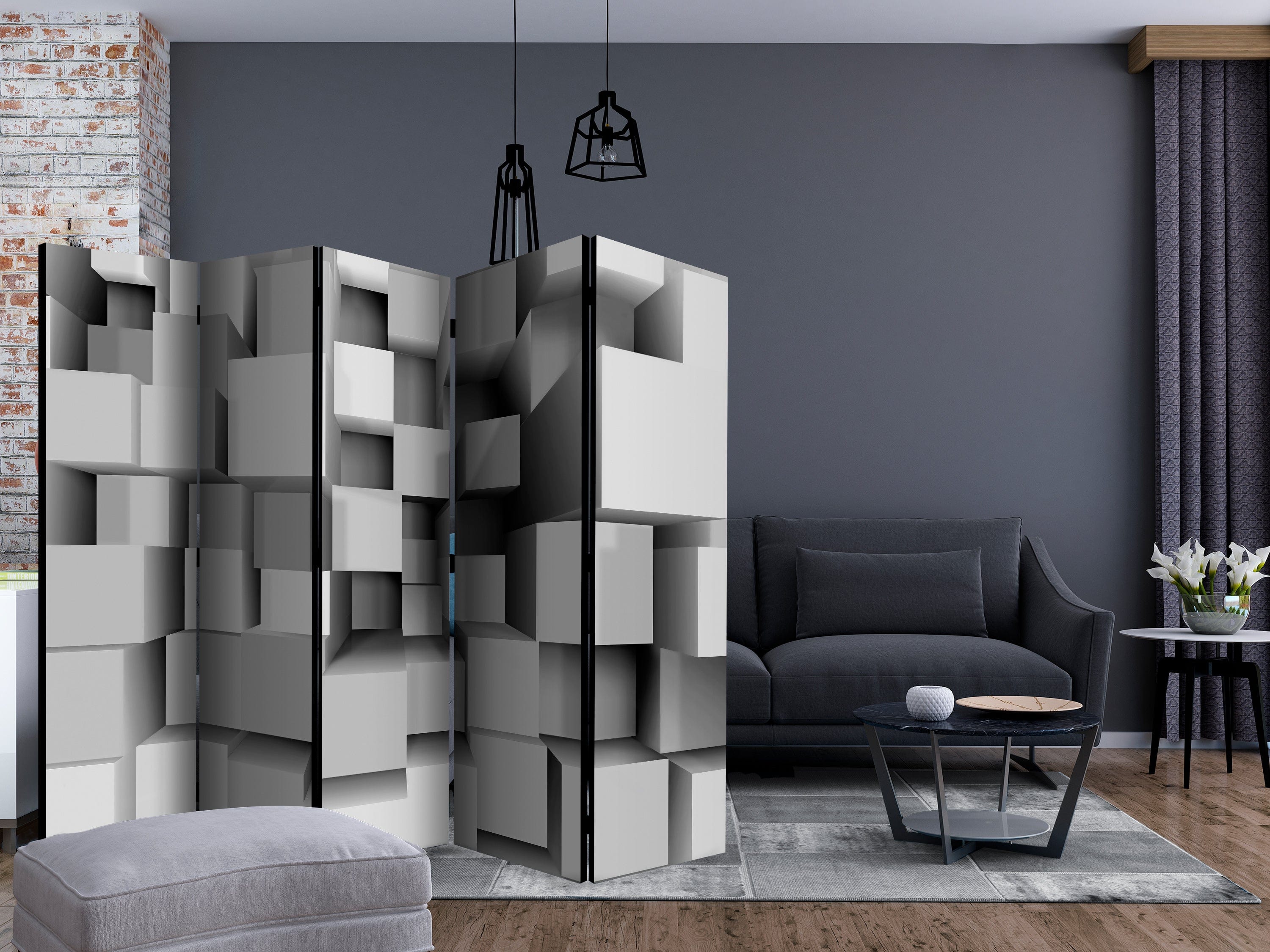 Aizslietnis 5-daļīgs - Mehāniskā simetrija (225x172cm) 225x172 cm Home Trends