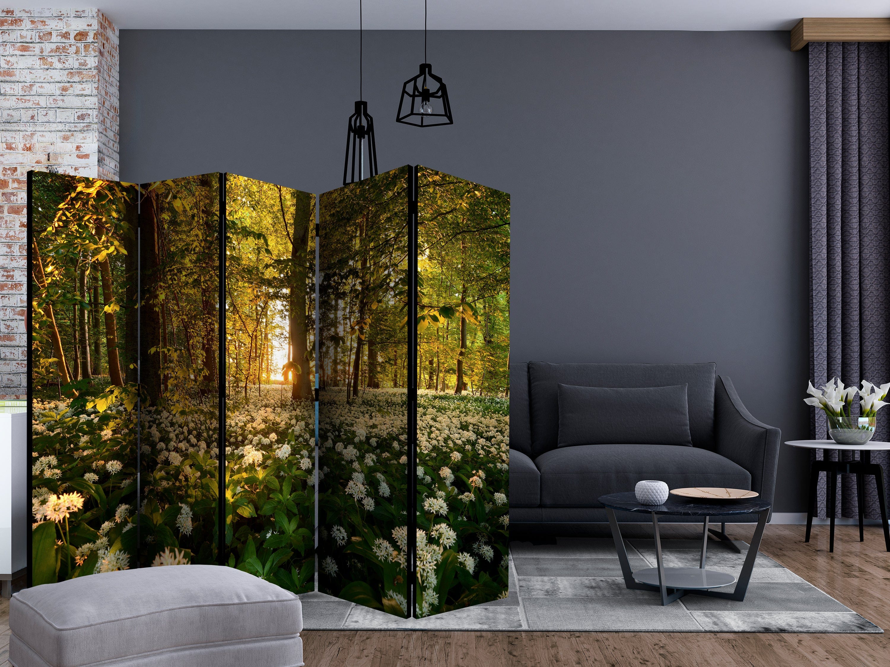 Aizslietnis 5-daļīgs - Meža flora (225x172cm) 225x172 cm Home Trends