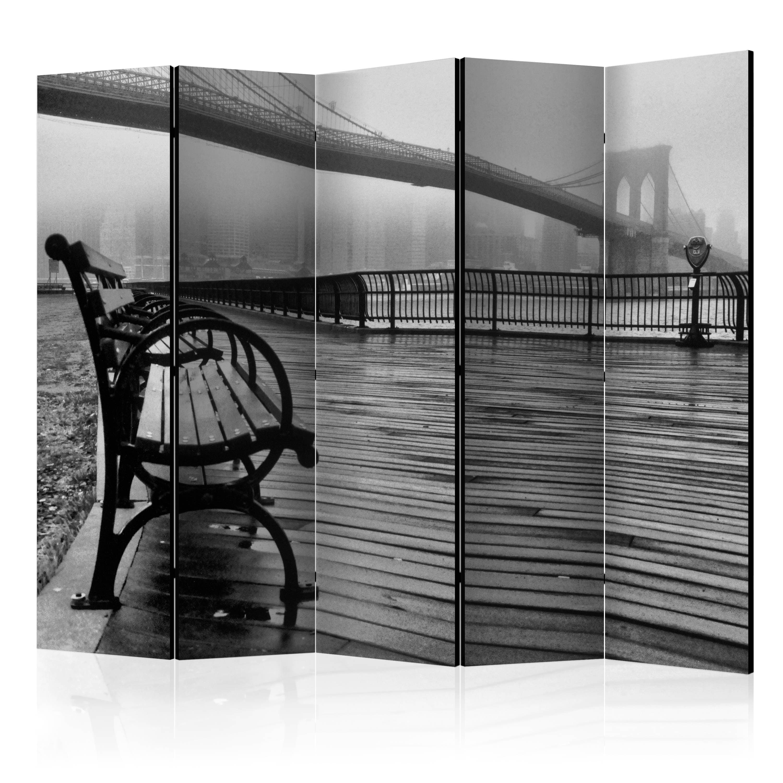 Aizslietnis 5-daļīgs - Miglaina diena uz Bruklinas tilta (225x172cm) 225x172 cm Home Trends