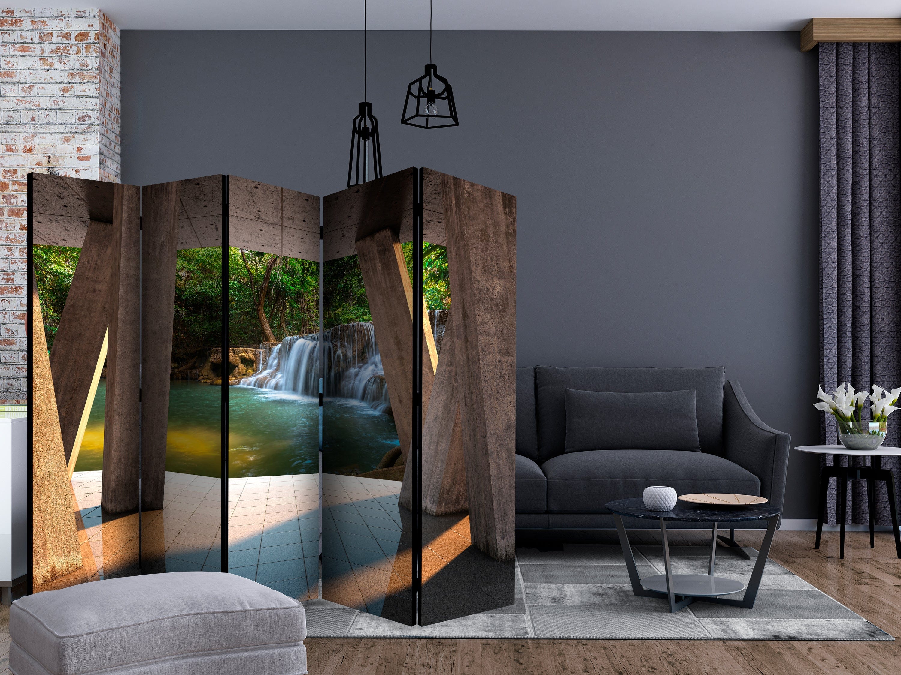 Aizslietnis 5-daļīgs - Mūsdienu ainava (225x172cm) 225x172 cm Home Trends