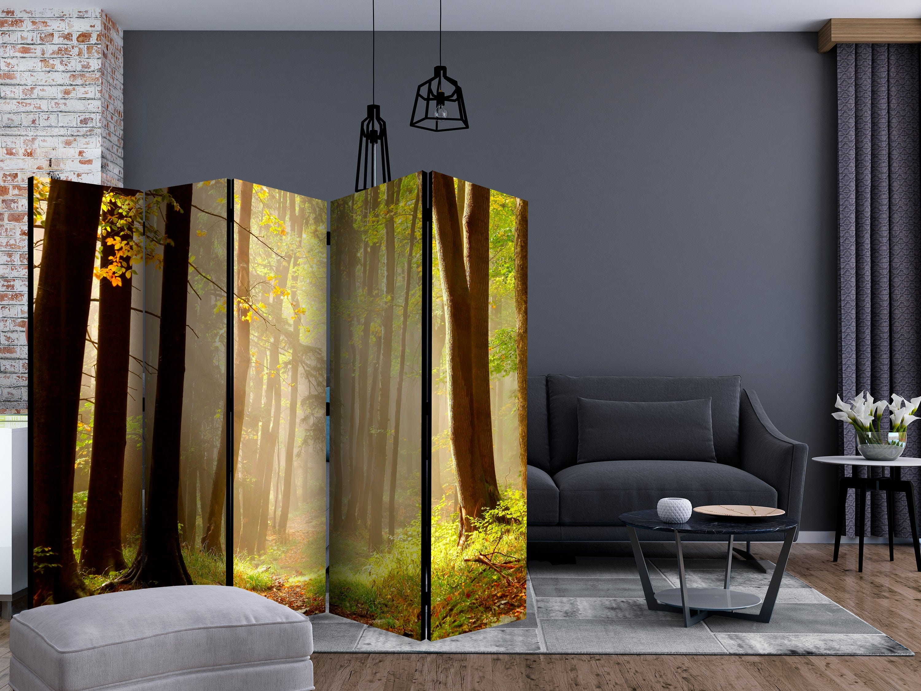 Aizslietnis 5-daļīgs - Noslēpumains meža ceļš (225x172cm) 225x172 cm Home Trends