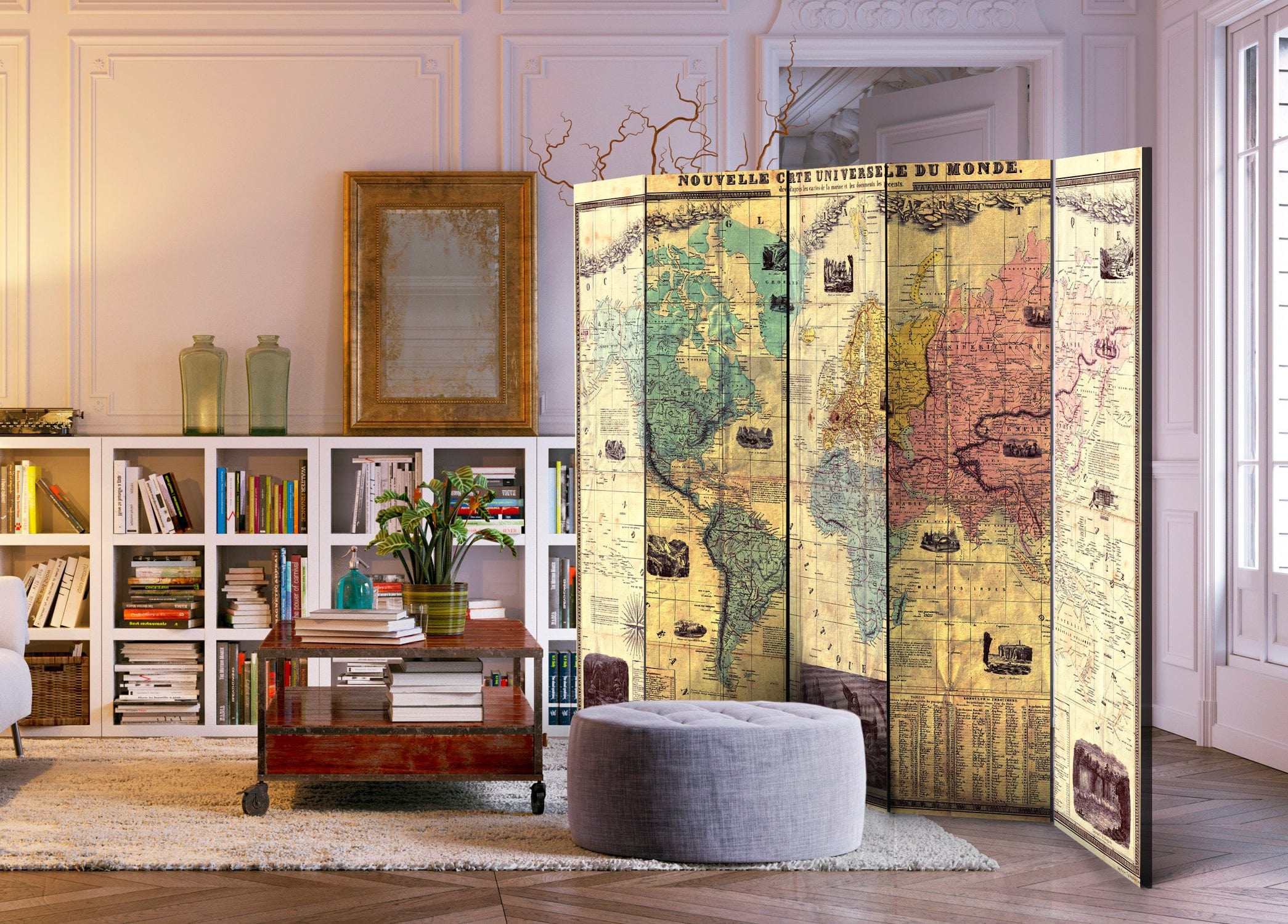 Aizslietnis 5-daļīgs - Nouvelle Carte Du Monde (225x172cm) 225x172 cm Home Trends