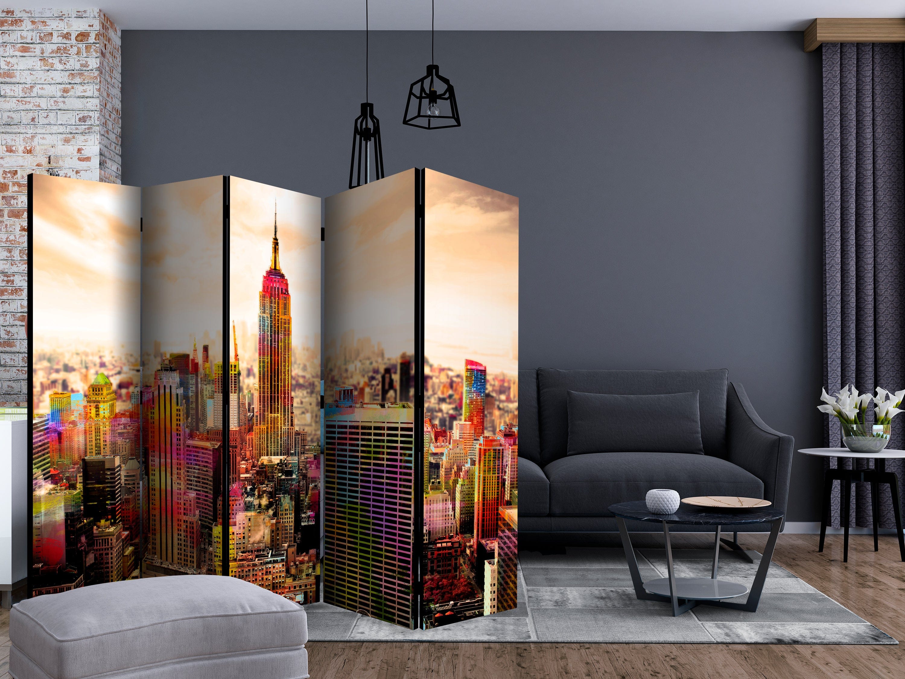 Aizslietnis 5-daļīgs - Ņujorkas pilsētas krāsas 2. versija (225x172cm) 225x172 cm Home Trends