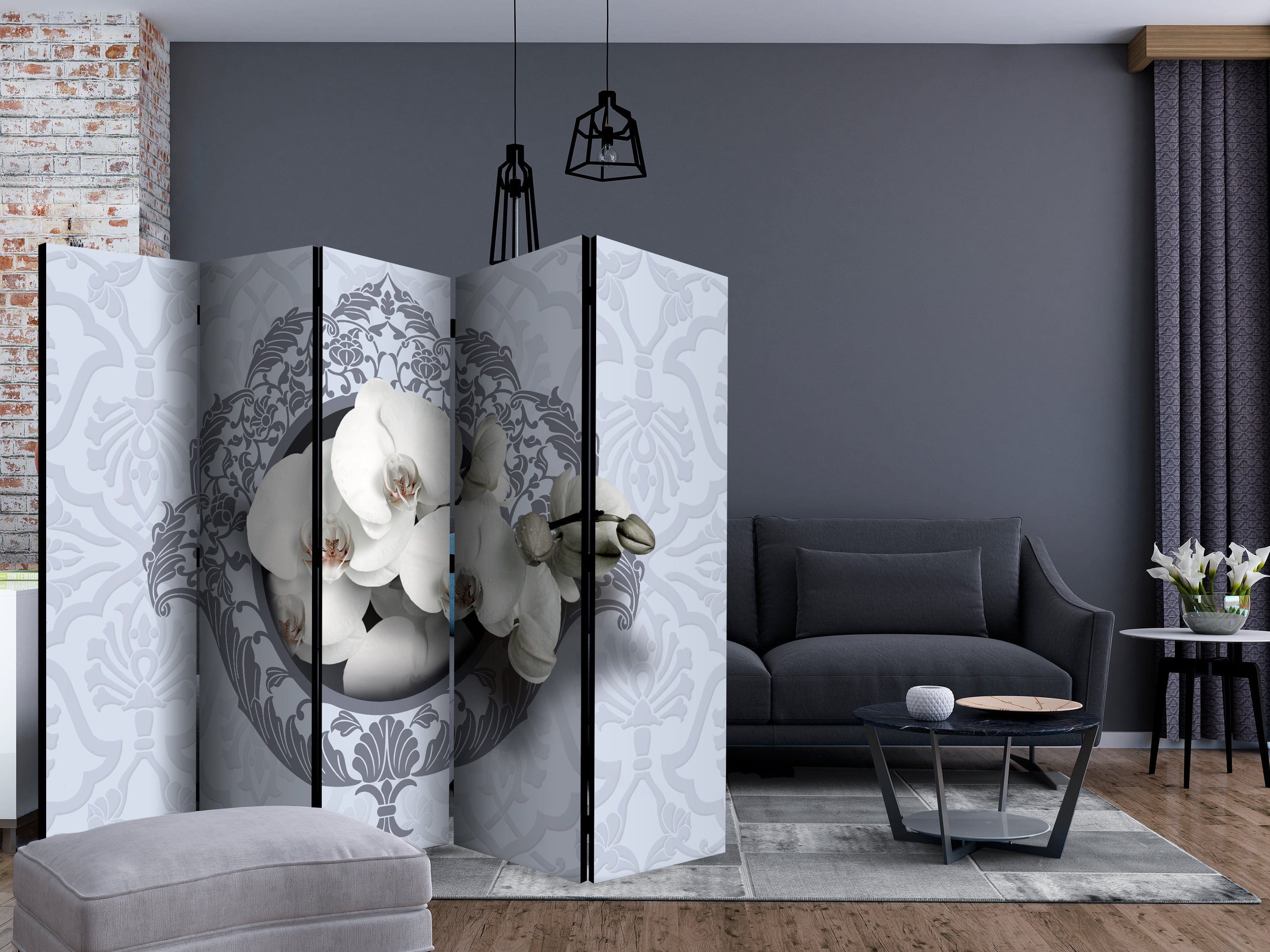 Aizslietnis 5-daļīgs - Orhidejas - karaliskais raksts (225x172cm) 225x172 cm Home Trends