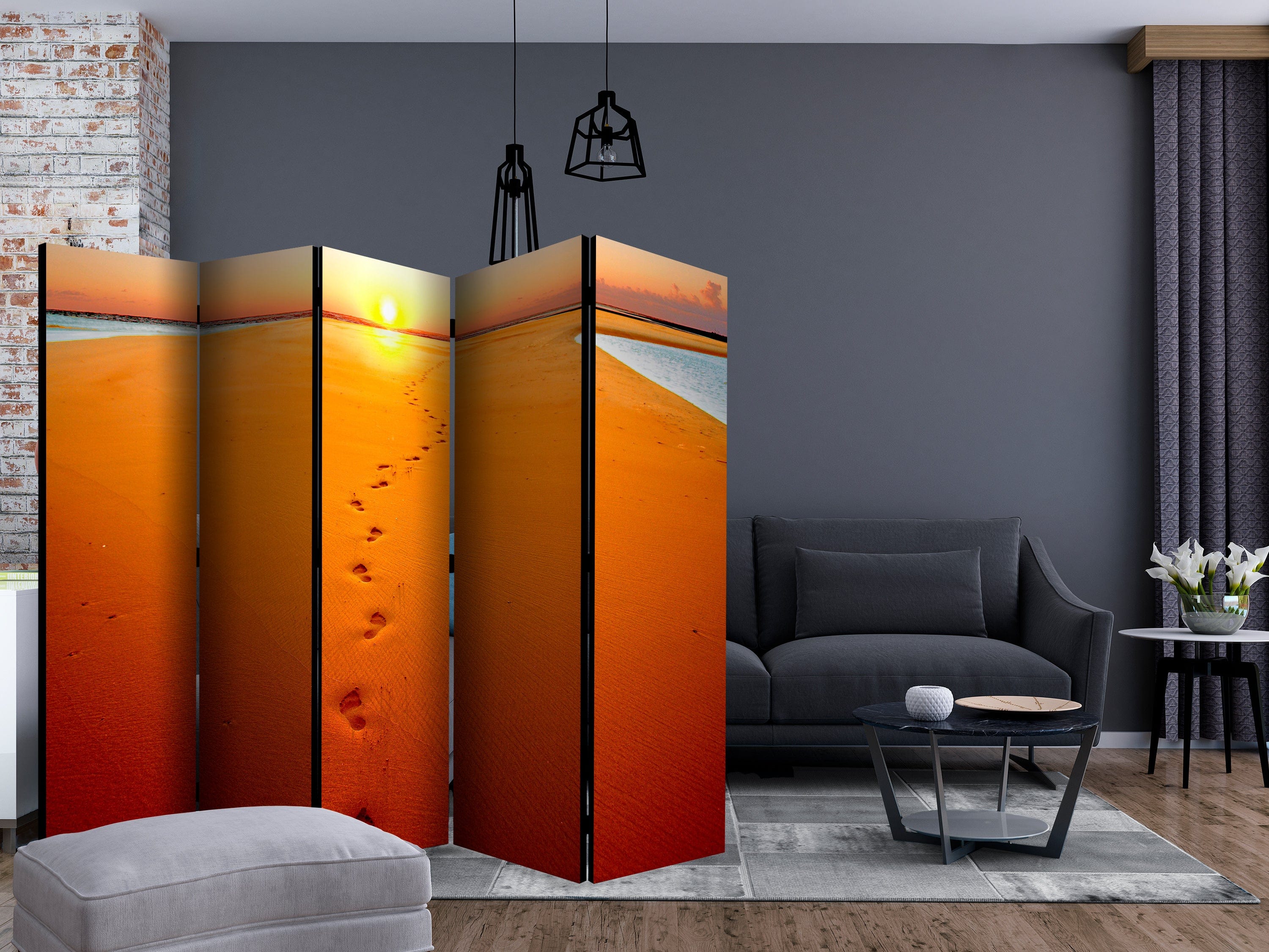 Aizslietnis 5-daļīgs - Pēdas smiltīs (225x172cm) 225x172 cm Home Trends
