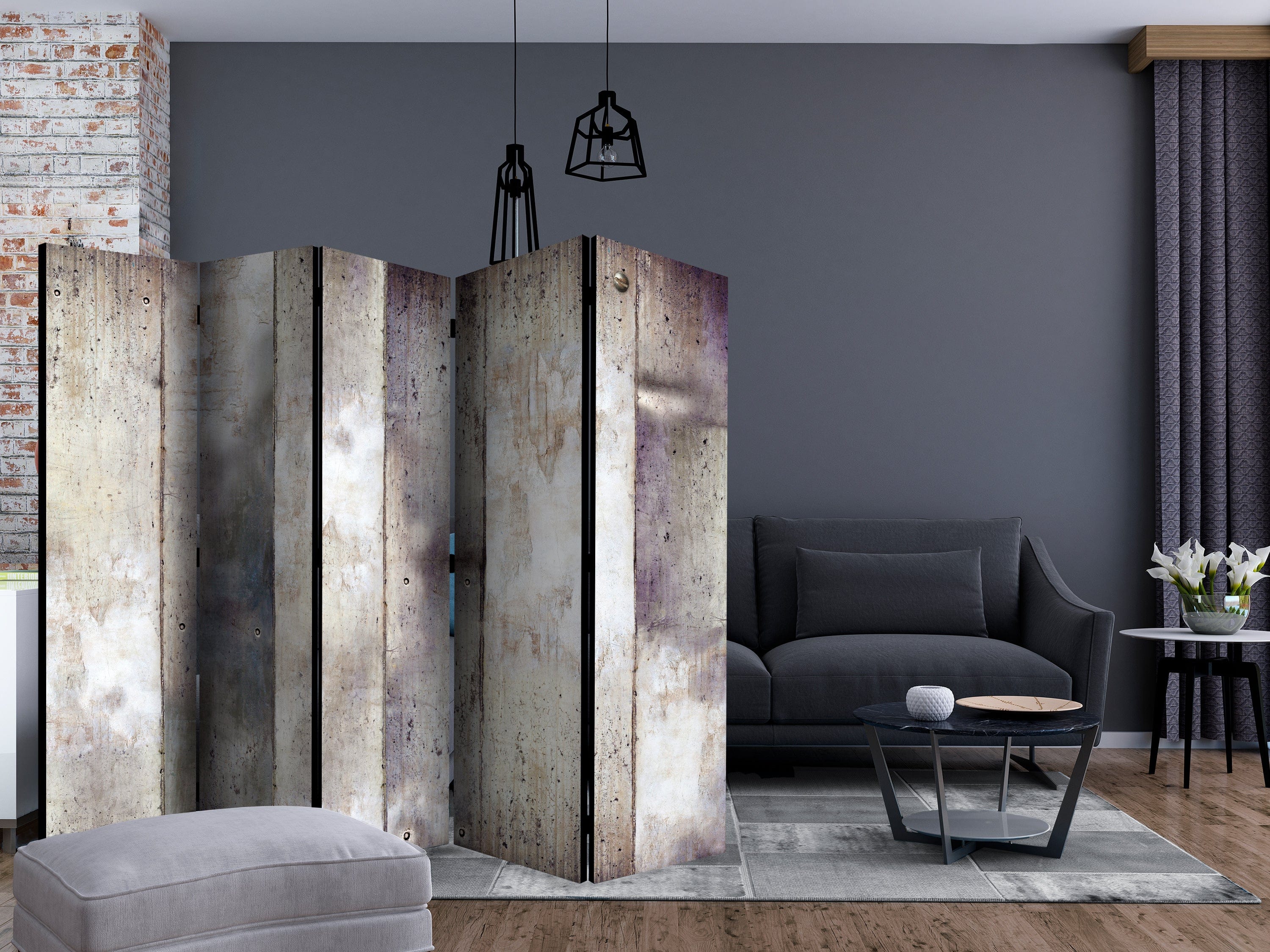 Aizslietnis 5-daļīgs - Pelēka nokrāsas 4 (225x172cm) 225x172 cm Home Trends
