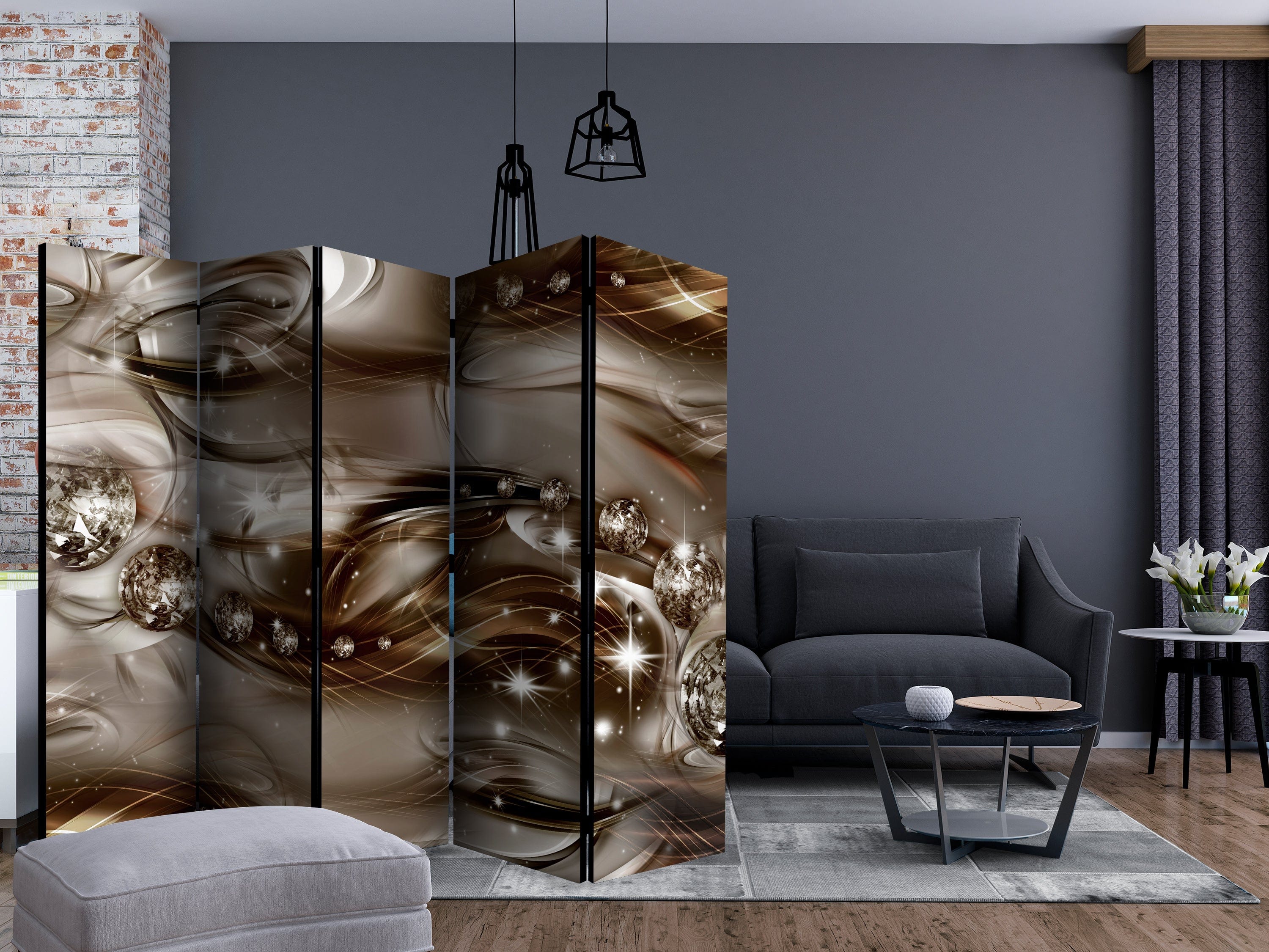 Aizslietnis 5-daļīgs - Pelēkā upe (225x172cm) 225x172 cm Home Trends