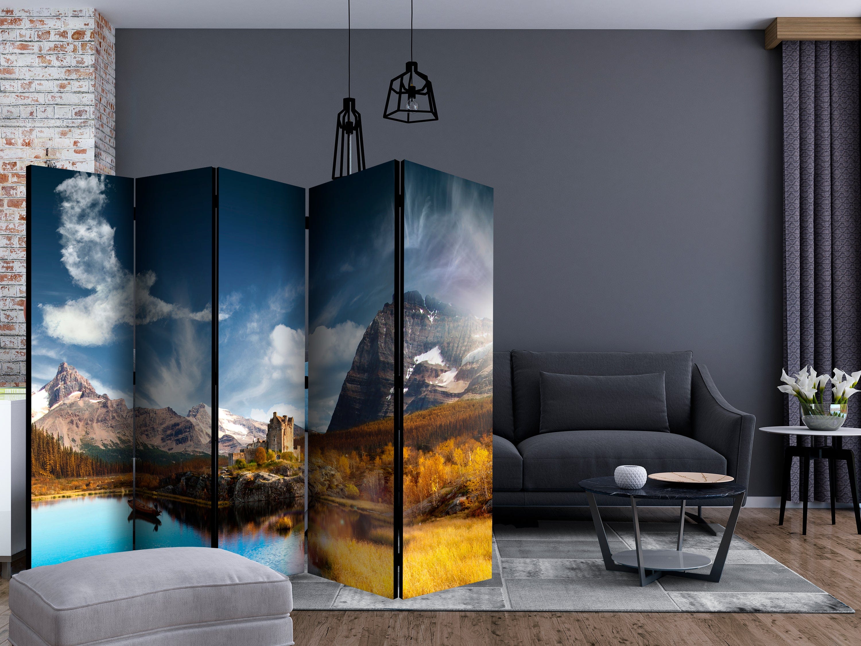 Aizslietnis 5-daļīgs - Putnu mākonis (225x172cm) 225x172 cm Home Trends