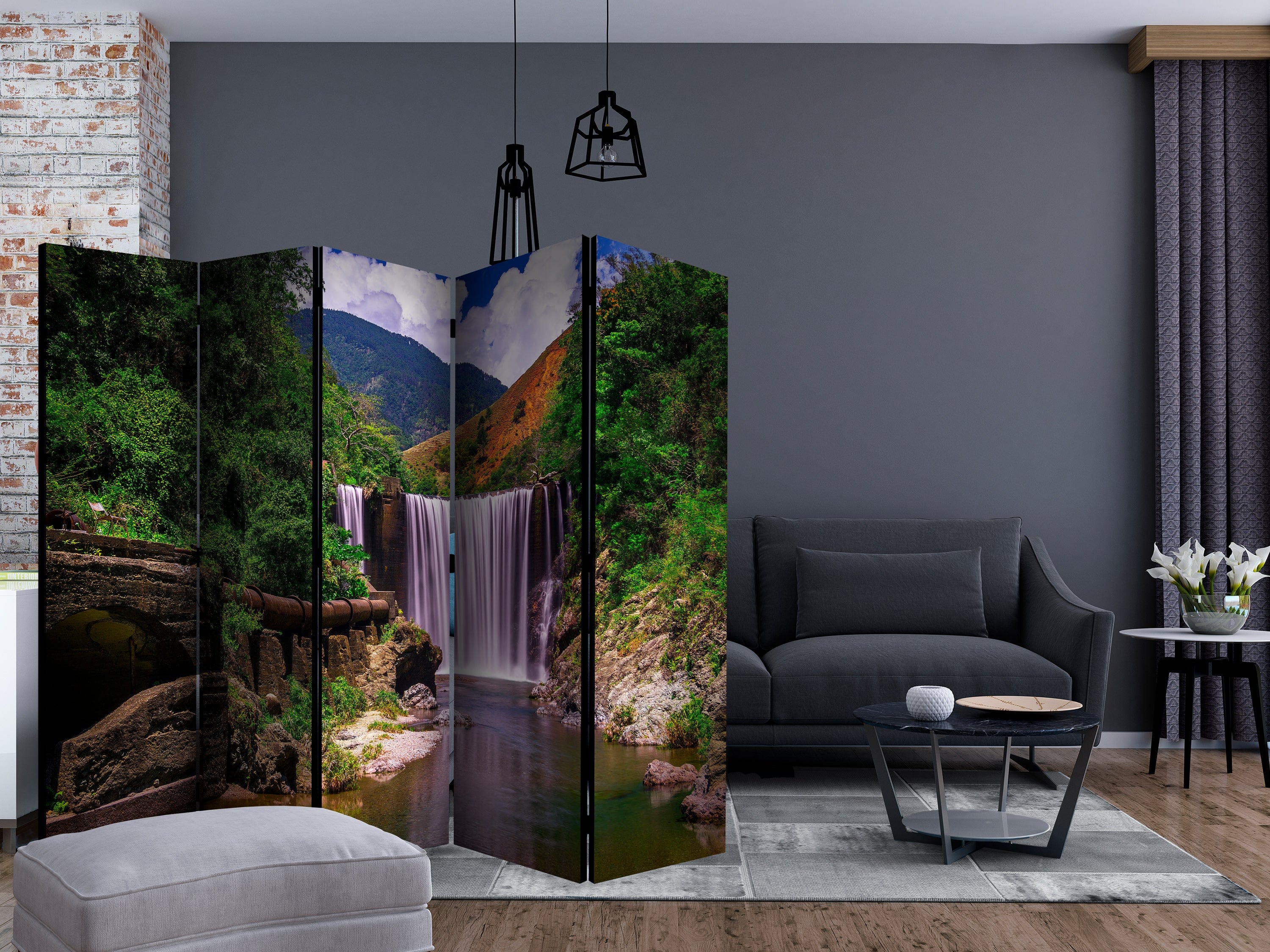 Aizslietnis 5-daļīgs - Regeja ūdenskritumi (225x172cm) 225x172 cm Home Trends