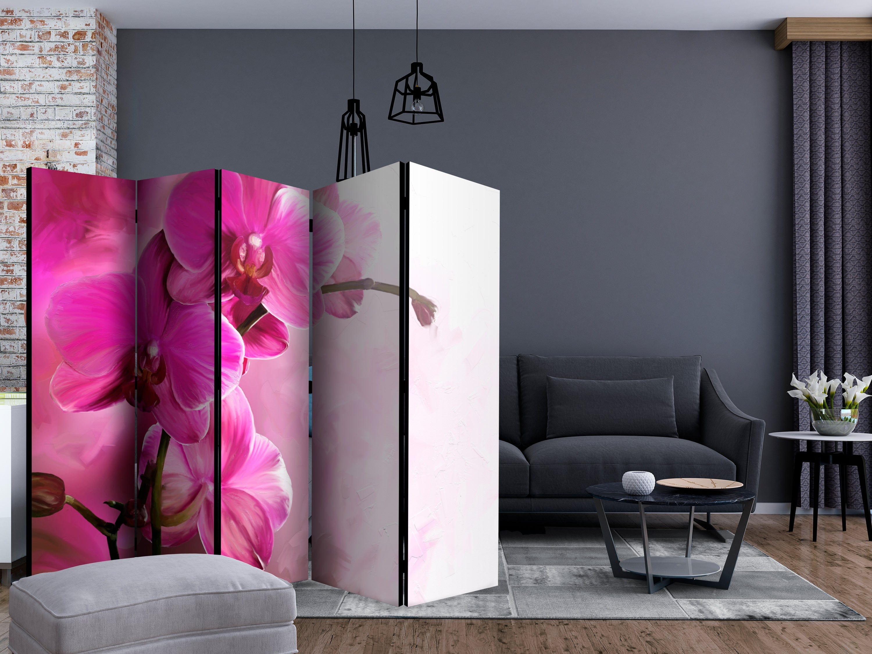 Aizslietnis 5-daļīgs - Rozā orhideja 2. versija (225x172cm) 225x172 cm Home Trends