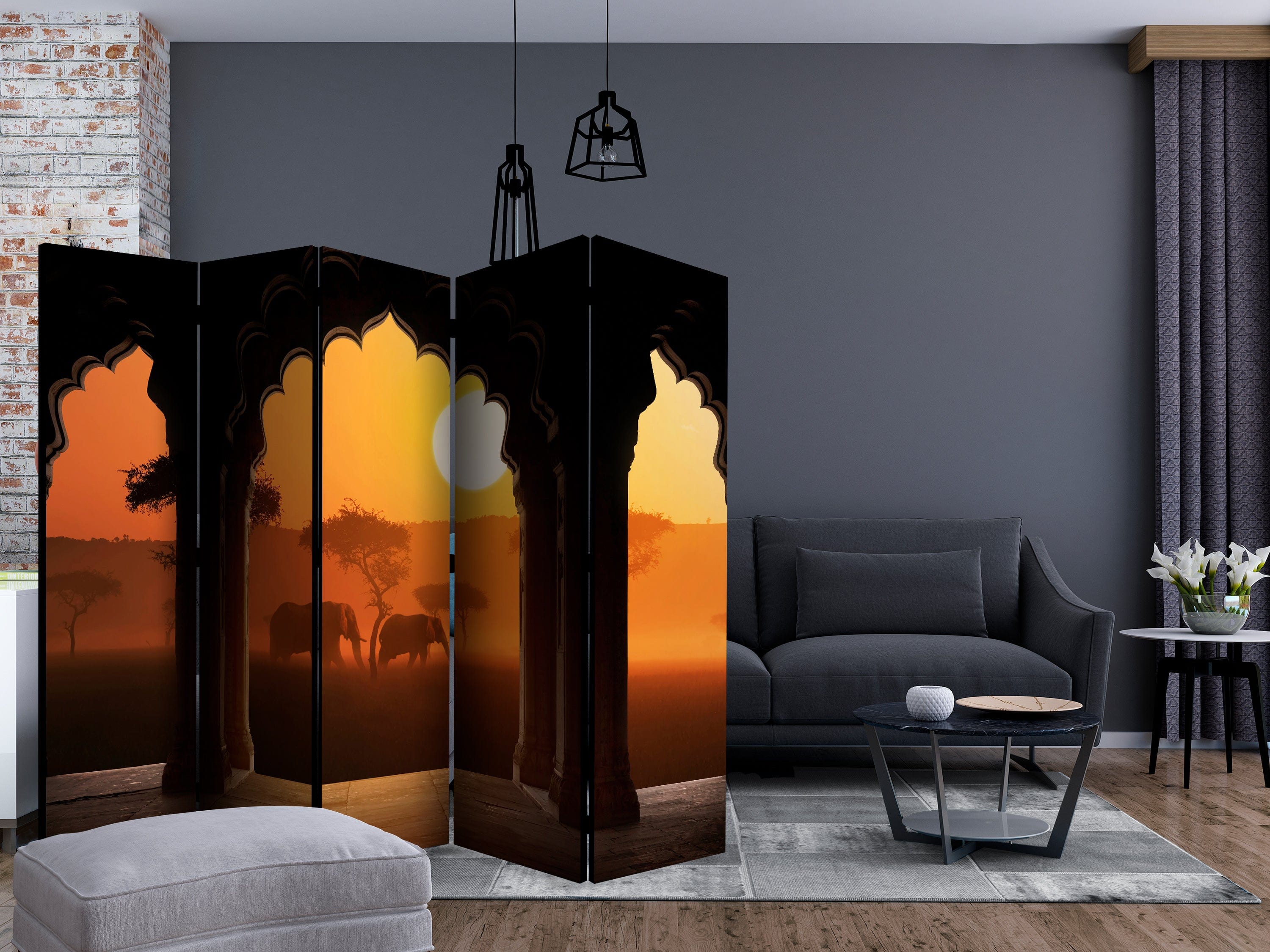 Aizslietnis 5-daļīgs - Saklausīt Āfriku (225x172cm) 225x172 cm Home Trends