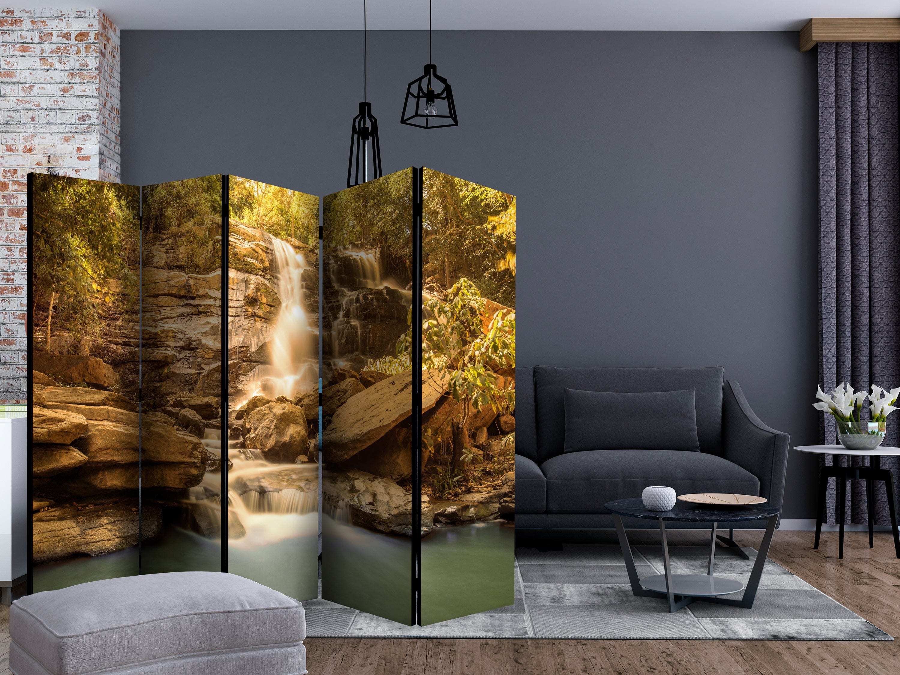 Aizslietnis 5-daļīgs - Saulains ūdenskritums (225x172cm) 225x172 cm Home Trends