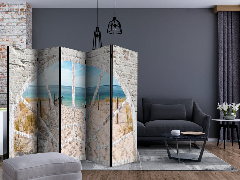 Aizslietnis 5-daļīgs - Skats no loga - pludmale (225x172cm) 225x172 cm Home Trends