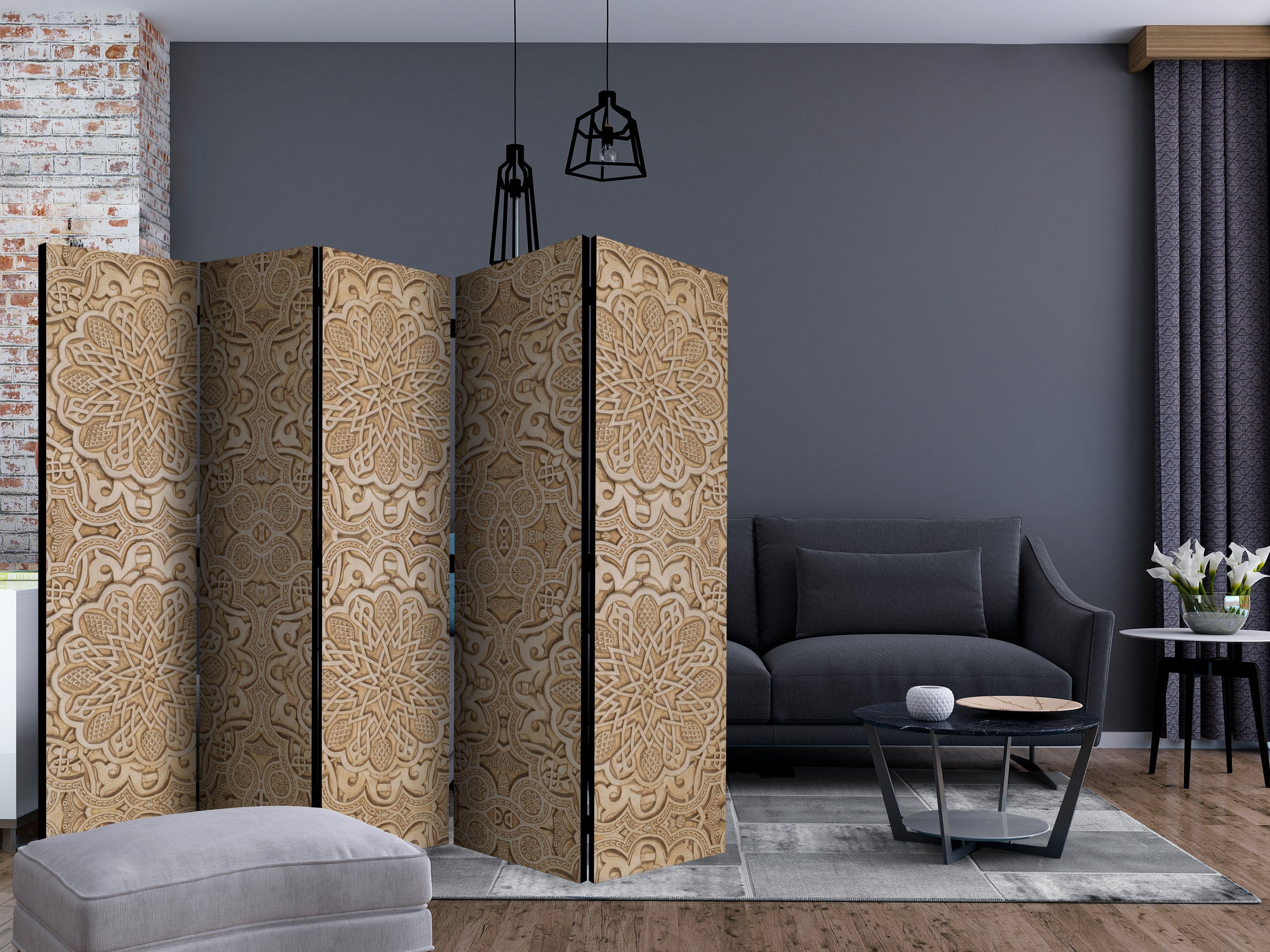 Aizslietnis 5-daļīgs - Smilšu ornaments (225x172cm) 225x172 cm Home Trends