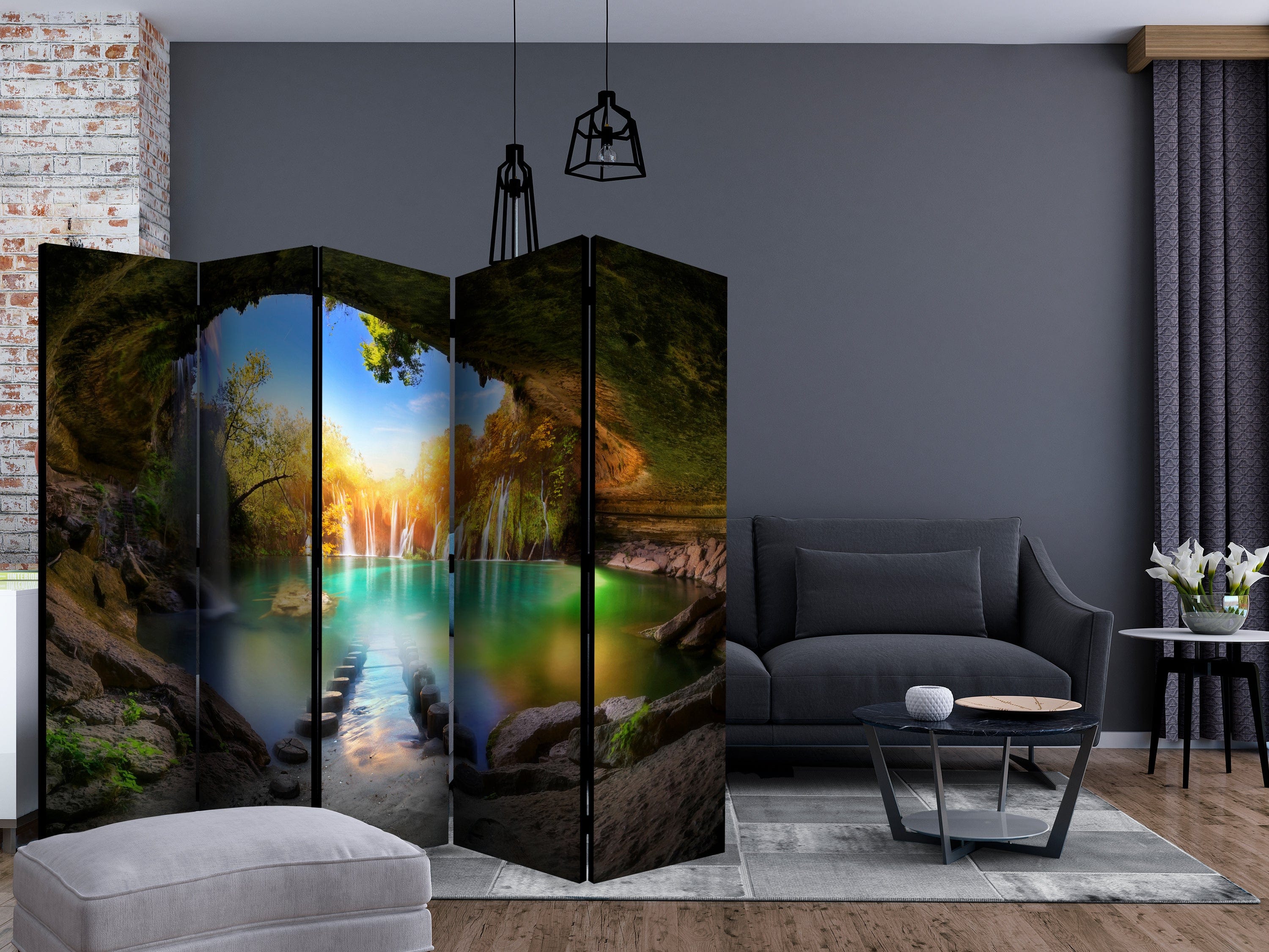 Aizslietnis 5-daļīgs - Tirkīza ezers (225x172cm) 225x172 cm Home Trends