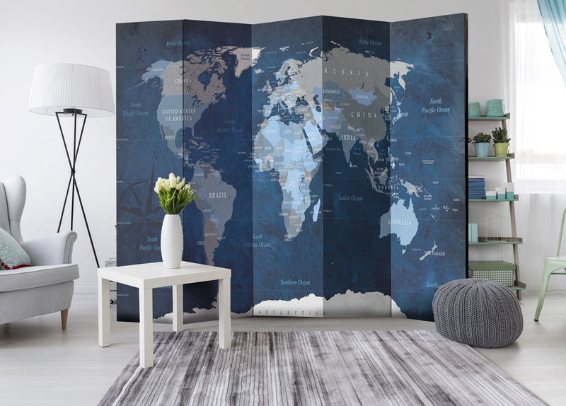 Aizslietnis 5-daļīgs - Tumši zilā pasaule (225x172cm) 225x172 cm Home Trends