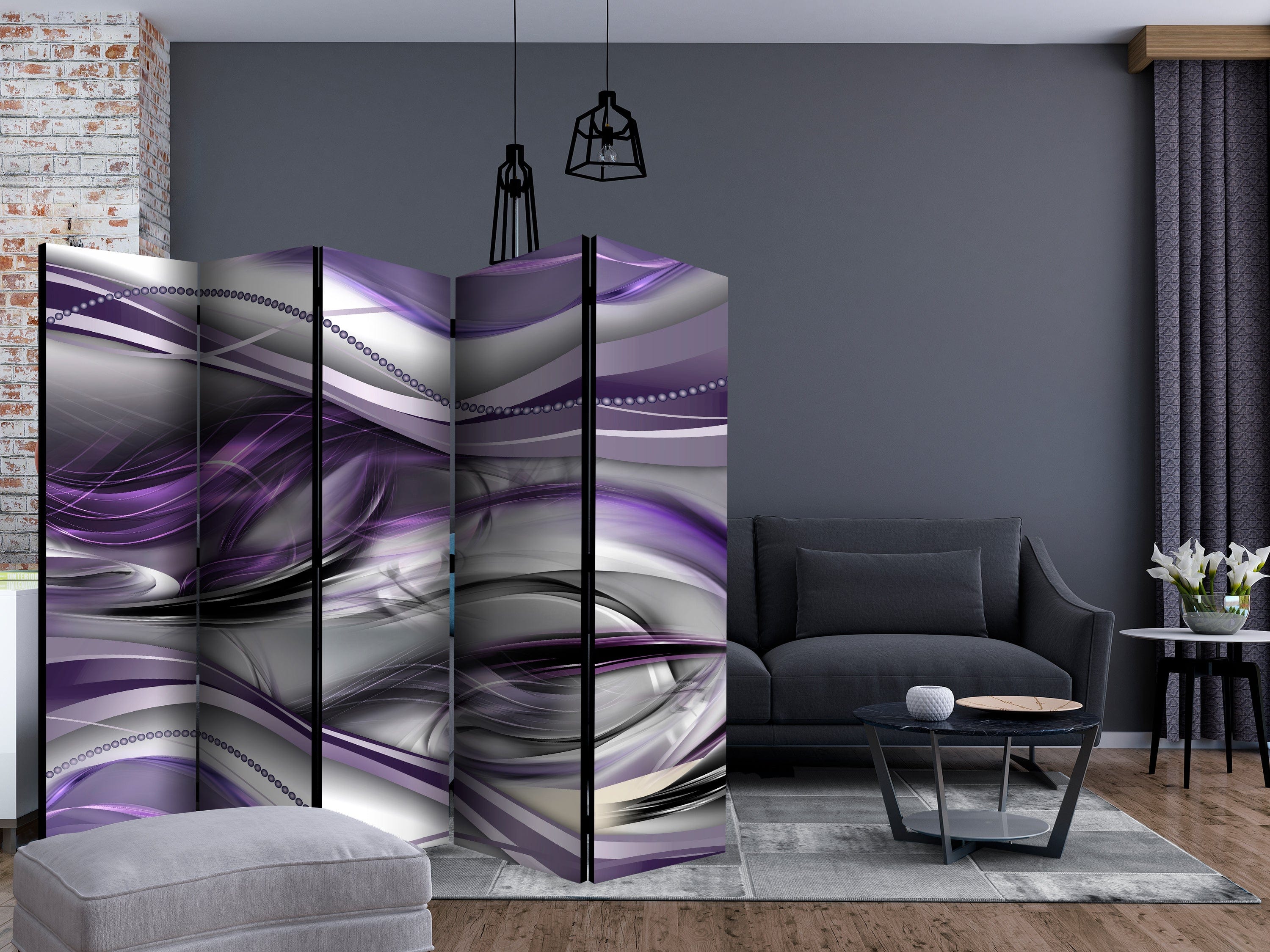 Aizslietnis 5-daļīgs - Tūneļi (violeti) (225x172cm) 225x172 cm Home Trends