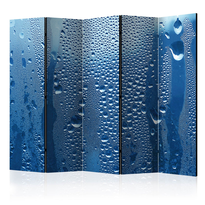 Aizslietnis 5-daļīgs - Ūdens pilieni uz zila stikla (225x172cm) 225x172 cm Home Trends