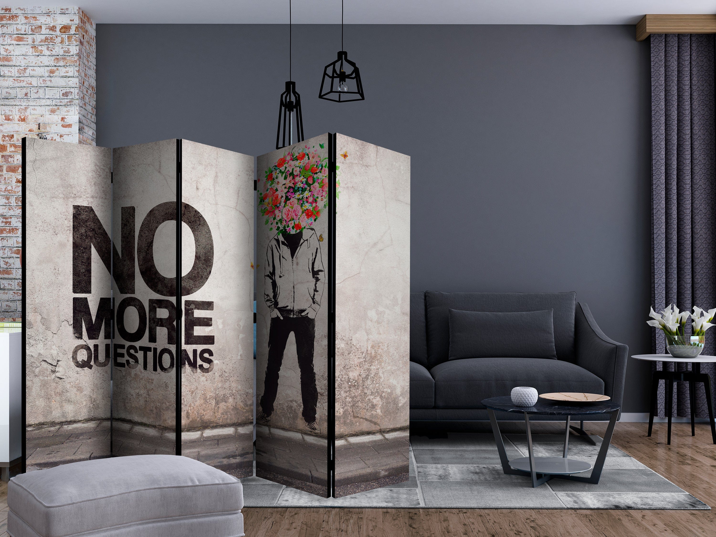 Aizslietnis 5-daļīgs - Vairāk jautājumu nav (225x172cm) 225x172 cm Home Trends